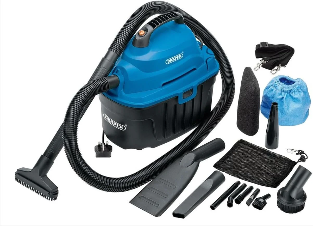 جاروبرقی آب و خاک 10 لیتری دراپر مدل 06489 با توان 1000 وات و ولتاژ 230 ولت