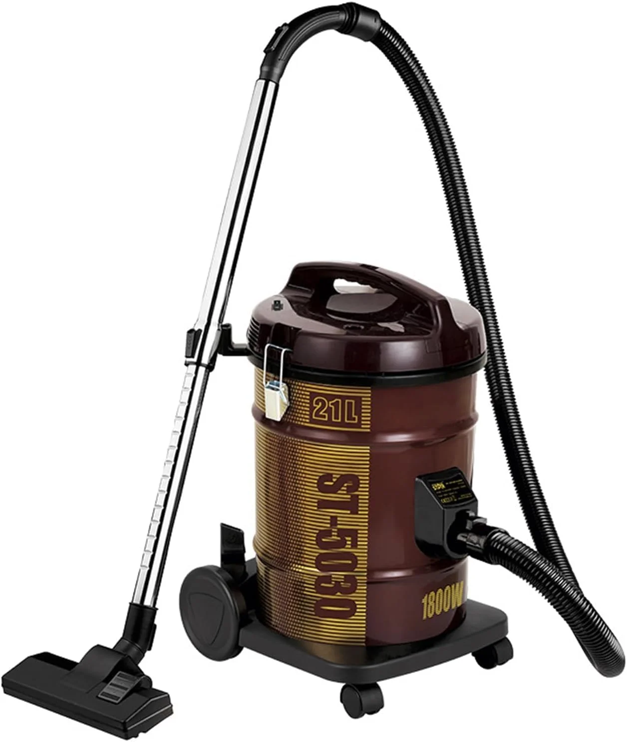 جاروبرقی سطلی آب و خاک Winning Star با موتور 1800 وات Powerforce، فیلتر فوم، برس کف، نازل ها و لوله ها برای تمیز کردن خانه، گاراژ و کارگاه (قهوه ای) جاروبرقی سطلی آب و خاک Winning Star با موتور 1800 وات Powerforce، فیلتر فوم، برس کف، نازل ها و لوله ها برای تمیز کردن خانه، گاراژ و کارگاه (قهوه ای)