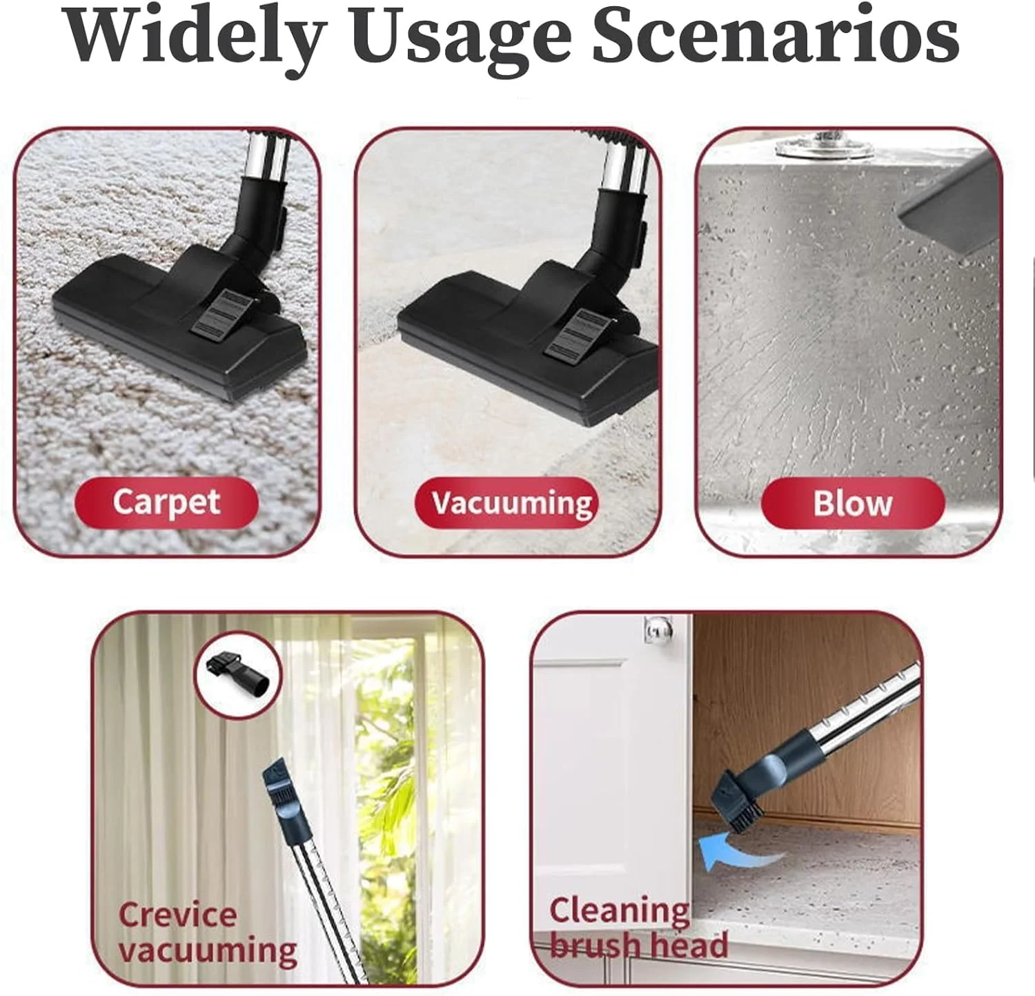 جاروبرقی سطلی آب و خاک Winning Star با موتور 1800 وات Powerforce، فیلتر فوم، برس کف، نازل ها و لوله ها برای تمیز کردن خانه، گاراژ و کارگاه (قهوه ای)