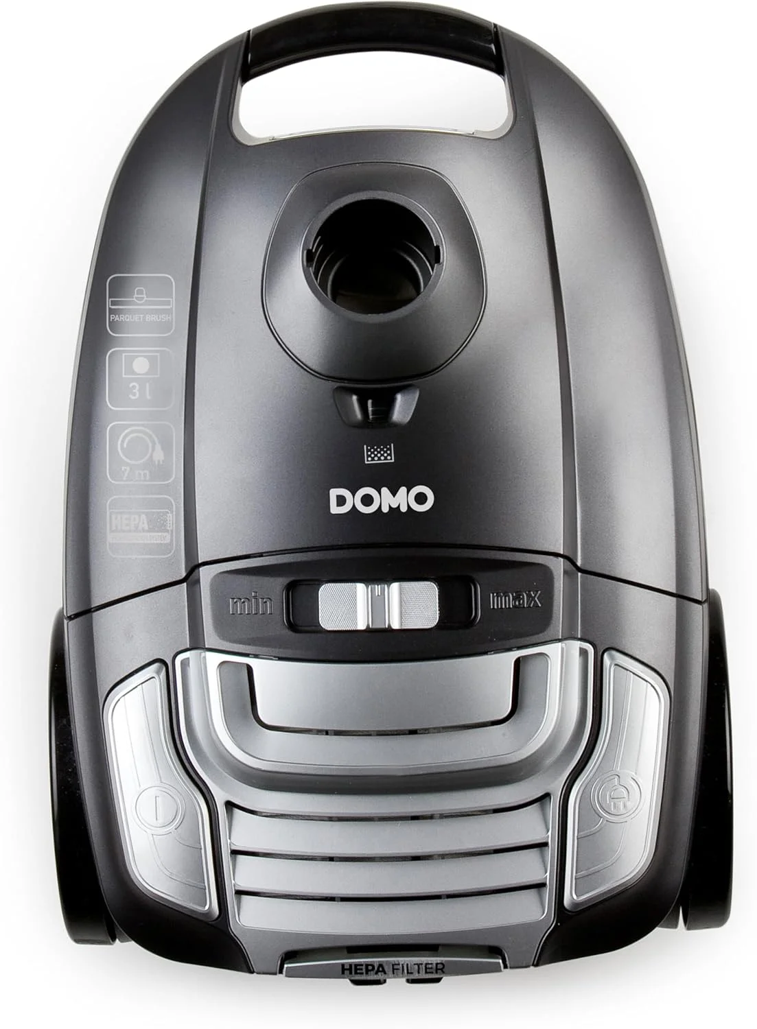 جاروبرقی دومو با فیلتراسیون HEPA، 700 وات، خاکستری جاروبرقی دومو با فیلتراسیون HEPA، 700 وات، خاکستری