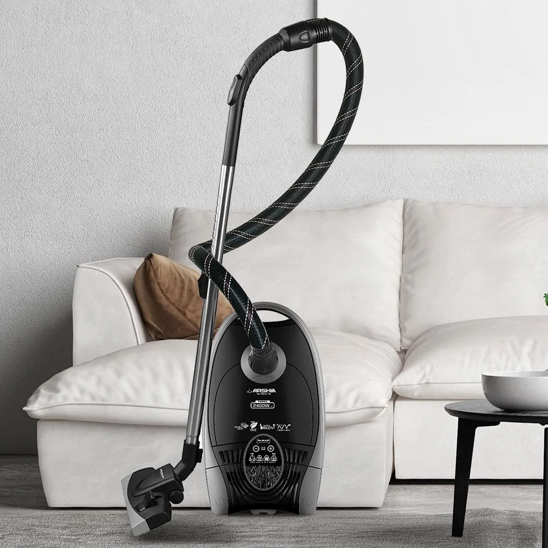 جاروبرقی آرشیا – مکش قدرتمند 410 وات، فیلتر HEPA، سیم 8 متری، کنترل 5 سرعته، صدای کم، تمیز کردن چند سطحی با سری های مختلف، نشانگر پر بودن کیسه گرد و غبار جاروبرقی آرشیا – مکش قدرتمند 410 وات، فیلتر HEPA، سیم 8 متری، کنترل 5 سرعته، صدای کم، تمیز کردن چند سطحی با سری های مختلف، نشانگر پر بودن کیسه گرد و غبار