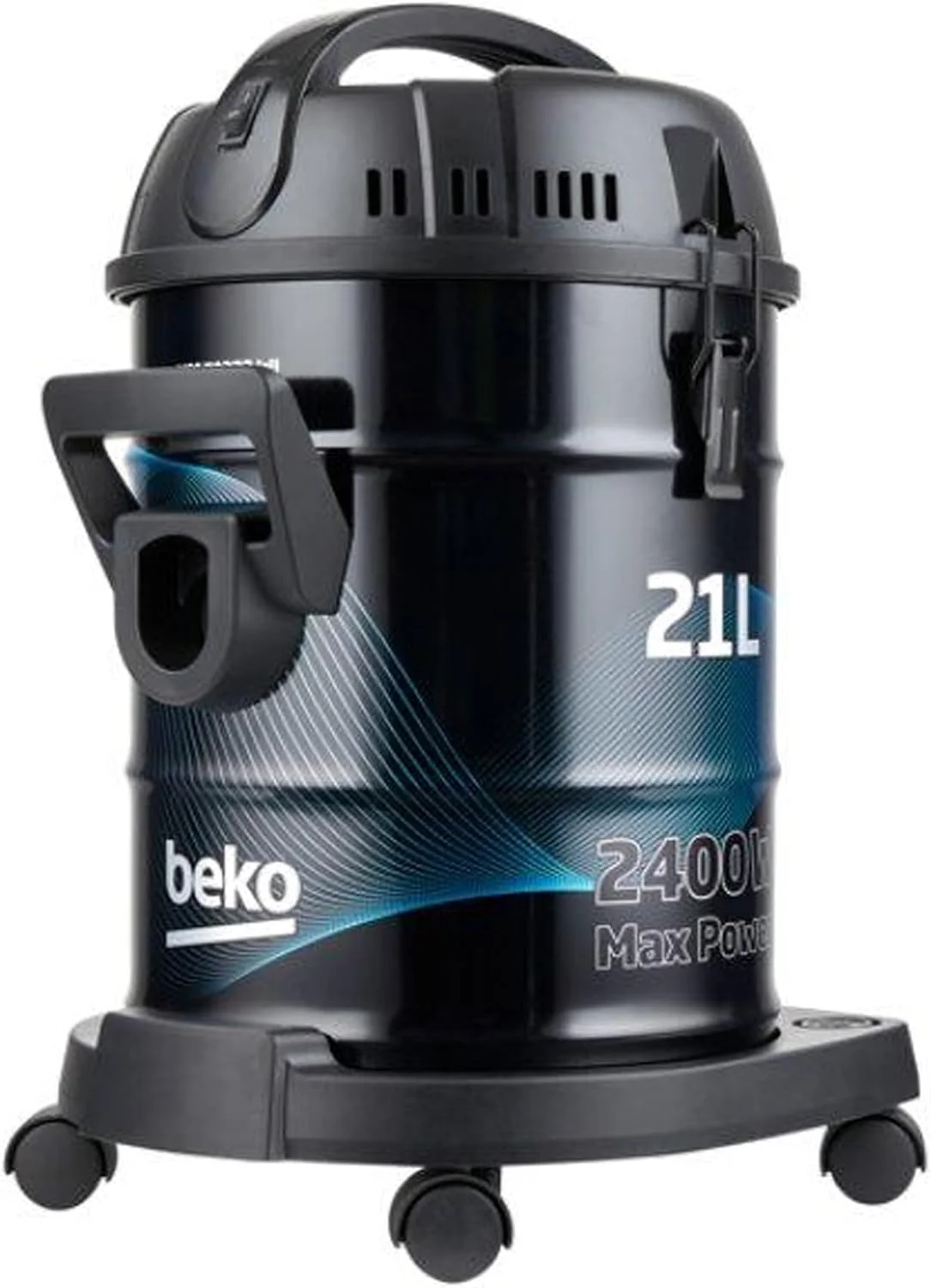 جاروبرقی سطلی بکو مدل VCC70322، ظرفیت 21 لیتری، توان 2400 وات، نازل فرش و سطوح سخت، فیلتر با راندمان بالا، عملکرد دمنده، کابل 5 متری - مشکی