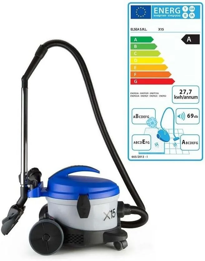جاروبرقی خشک جمع و جور AKC Group Elsea - ظرفیت گرد و غبار 11 لیتری، مکش پرقدرت، سبک و کم مصرف برای مصارف خانگی، اداری و تجاری، عملکرد بی صدا، ساخت بادوام