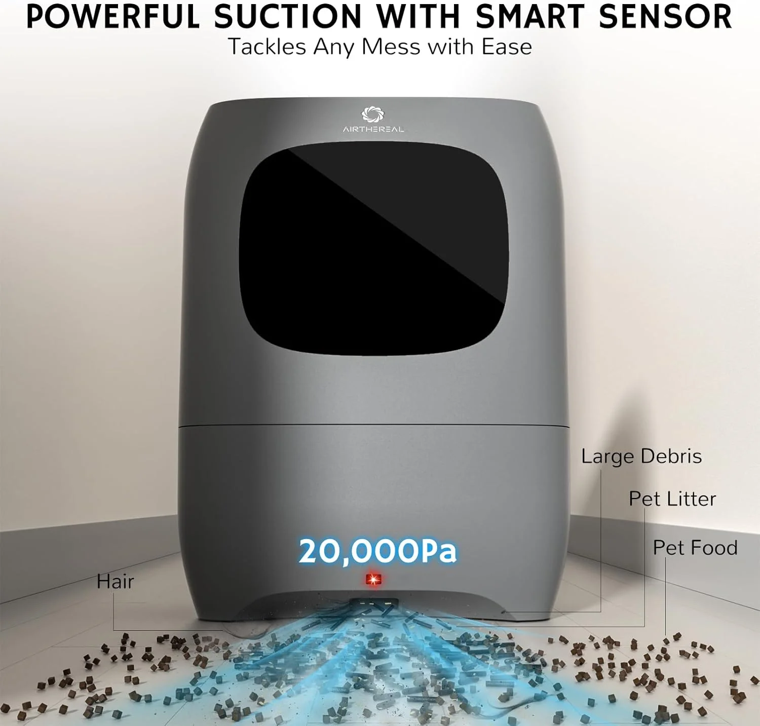 جاروبرقی سطلی بدون لمس اتوماتیک ایرثریال مدل T1 با 2 حالت عملکرد - جاروبرقی سطلی سیمی فوق العاده سریع و قدرتمند برای تمیز کردن سالن، موی حیوانات خانگی، غذا، خاک، آشپزخانه، حداکثر مکش 20Kpa جاروبرقی سطلی بدون لمس اتوماتیک ایرثریال مدل T1 با 2 حالت عملکرد - جاروبرقی سطلی سیمی فوق العاده سریع و قدرتمند برای تمیز کردن سالن، موی حیوانات خانگی، غذا، خاک، آشپزخانه، حداکثر مکش 20Kpa