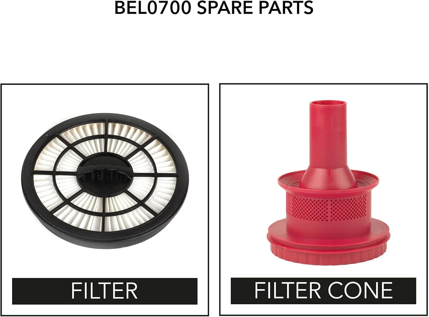 جاروبرقی سطلی سبک و جمع و جور بلدرای Bel0700 با توان 700 وات و ظرفیت 2 لیتر، قرمز