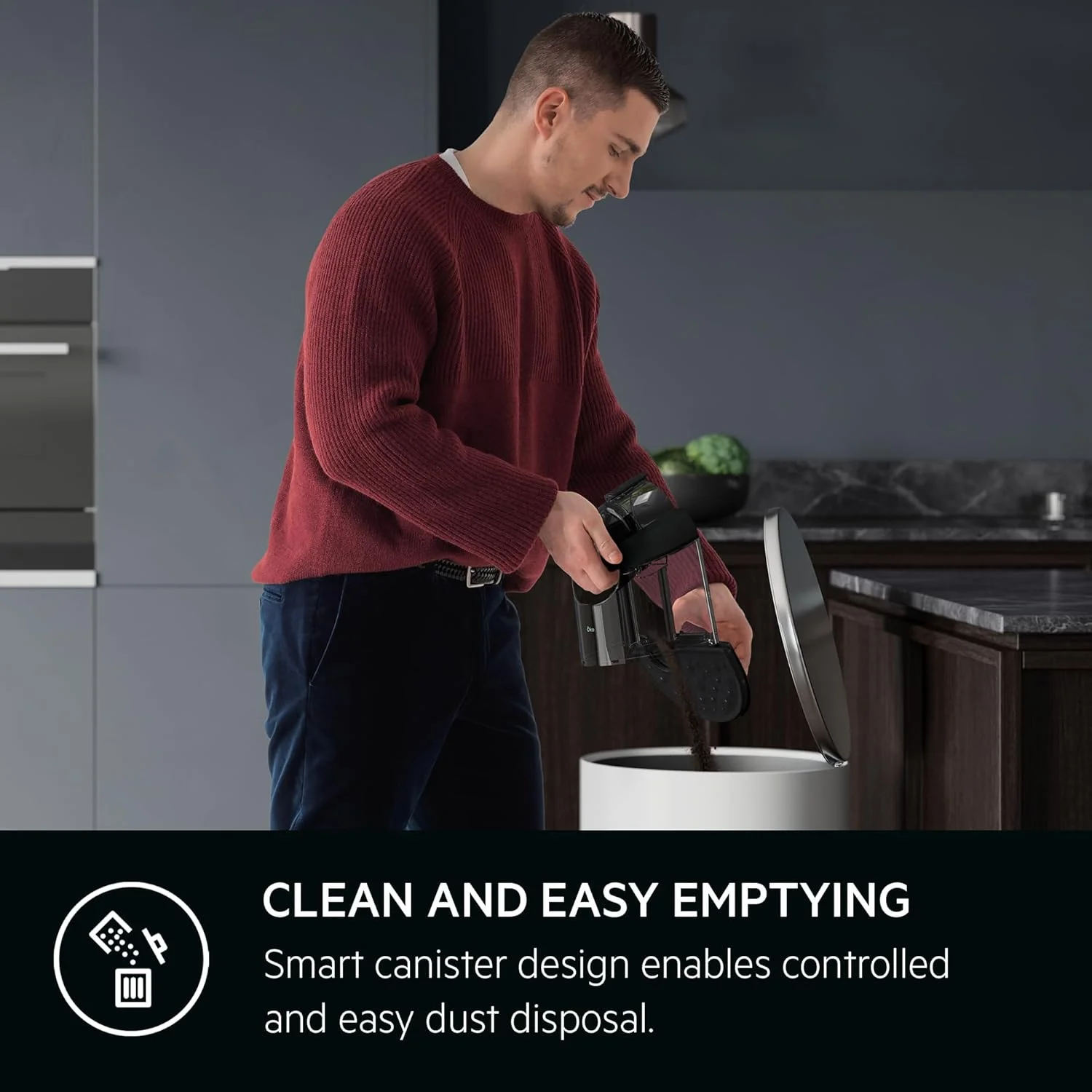 جاروبرقی بدون کیسه آ ا گ مدل 900258554، ساخته شده از 60% مواد بازیافتی، 550 وات، نازل های اضافی، چرخ های نرم، 74 دسی بل، مخزن 1.6 لیتری، مشکی جاروبرقی بدون کیسه آ ا گ مدل 900258554، ساخته شده از 60% مواد بازیافتی، 550 وات، نازل های اضافی، چرخ های نرم، 74 دسی بل، مخزن 1.6 لیتری، مشکی