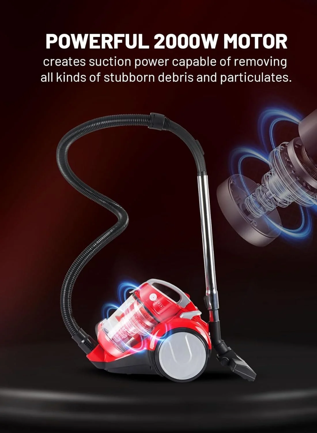 جاروبرقی سایکلون افرا، 2000 وات، 2 لیتر، کنترل سرعت، شعاع 7 متر، برس و نازل 2 در 1، سیم 5 متری، AF-2000VCRD جاروبرقی سایکلون افرا، 2000 وات، 2 لیتر، کنترل سرعت، شعاع 7 متر، برس و نازل 2 در 1، سیم 5 متری، AF-2000VCRD