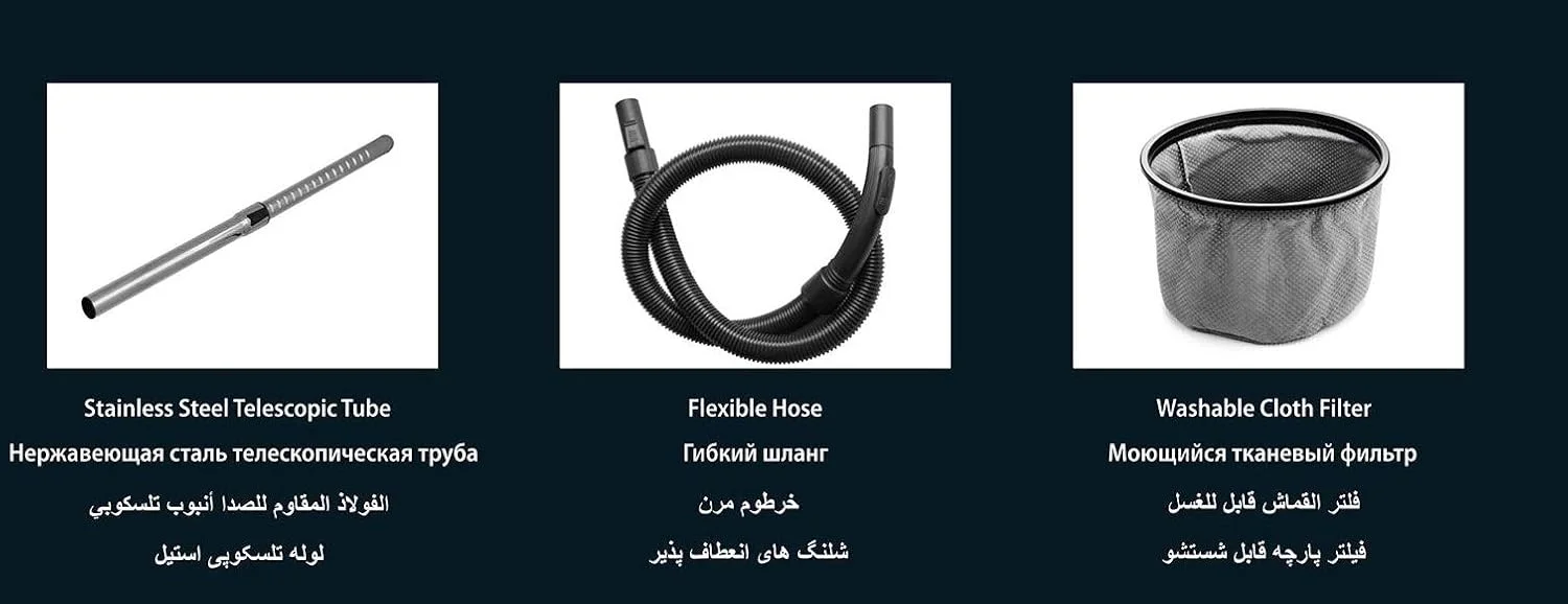 جاروبرقی خشک ساچی مدل NL-VC-1107 با ظرفیت 25 لیتر و توان 2200 وات