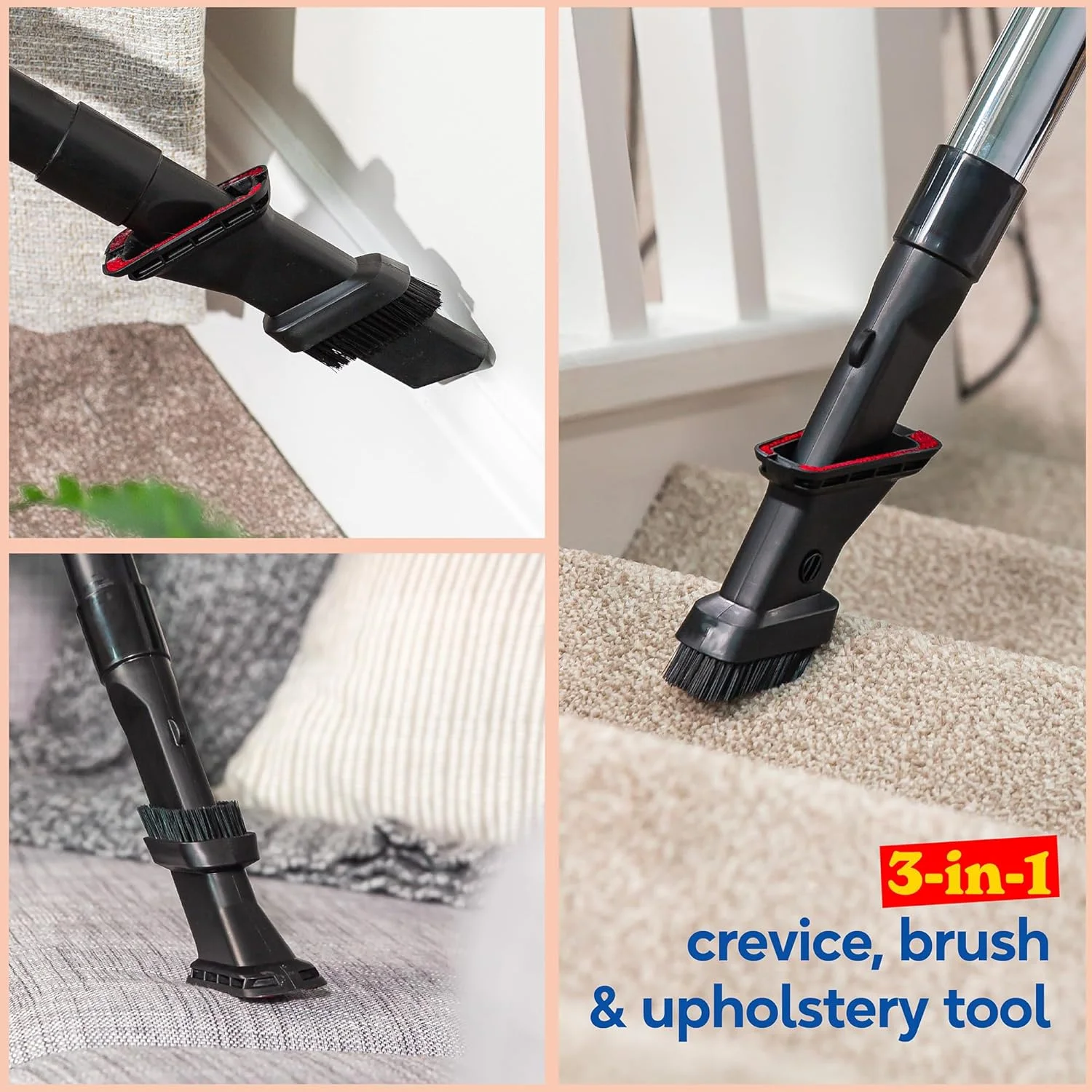 جاروبرقی سطلی راسل هابز TITAN2 PET، خاکستری و بنفش، 3 لیتری، به همراه ابزار چند منظوره 3 در 1، قفل سه گانه گرد و غبار، موتور 700 واتی با راندمان بالا، ابزار توربو مخصوص حیوانات خانگی RHCV4601