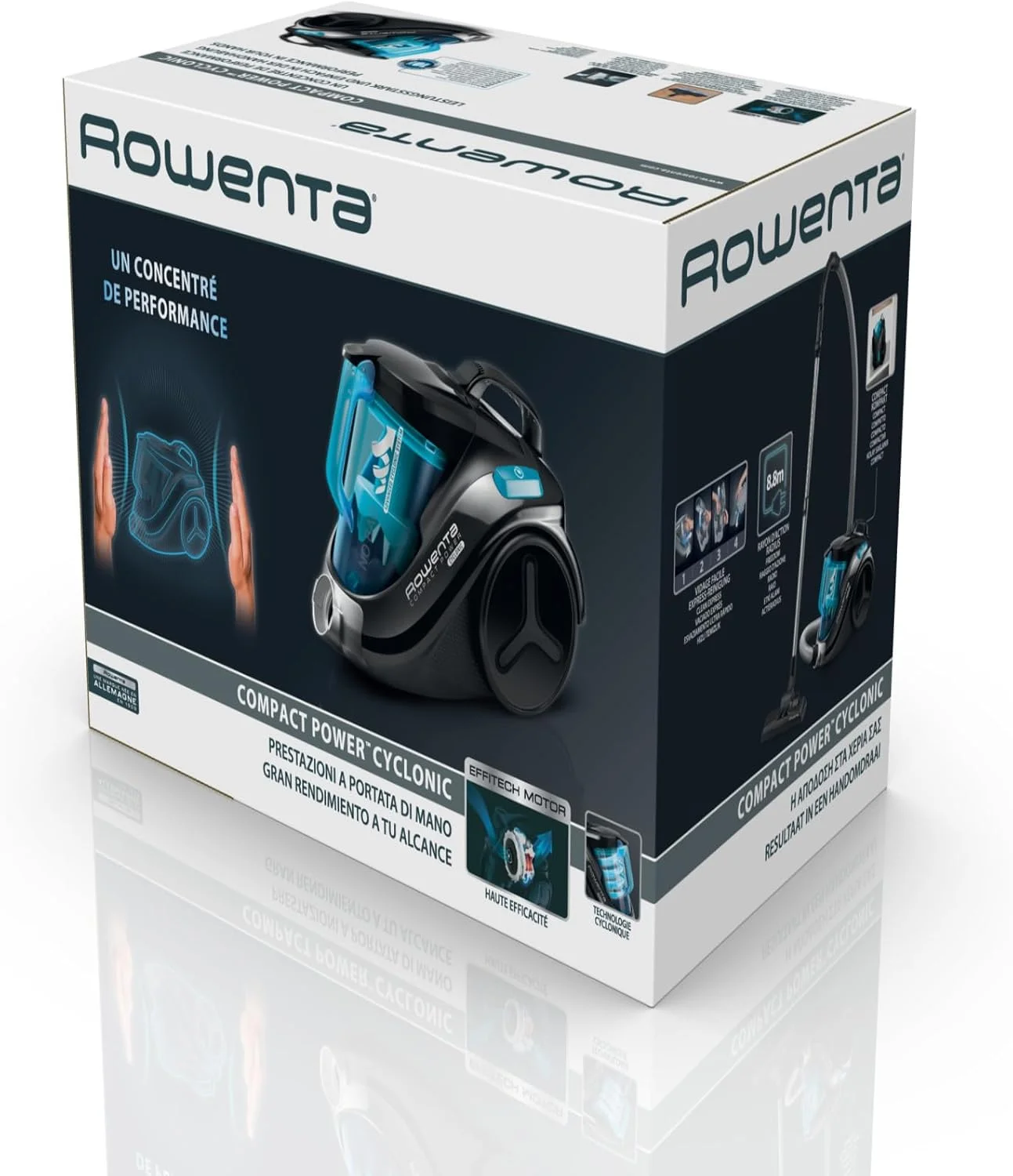 جاروبرقی سایکلونیک کامپکت پاور روونتا مدل RO3731EA، 750 وات، رده انرژی A، بدون کیسه، 1.5 لیتر، فیلتر بسیار کارآمد، مشکی/آبی جاروبرقی سایکلونیک کامپکت پاور روونتا مدل RO3731EA، 750 وات، رده انرژی A، بدون کیسه، 1.5 لیتر، فیلتر بسیار کارآمد، مشکی/آبی