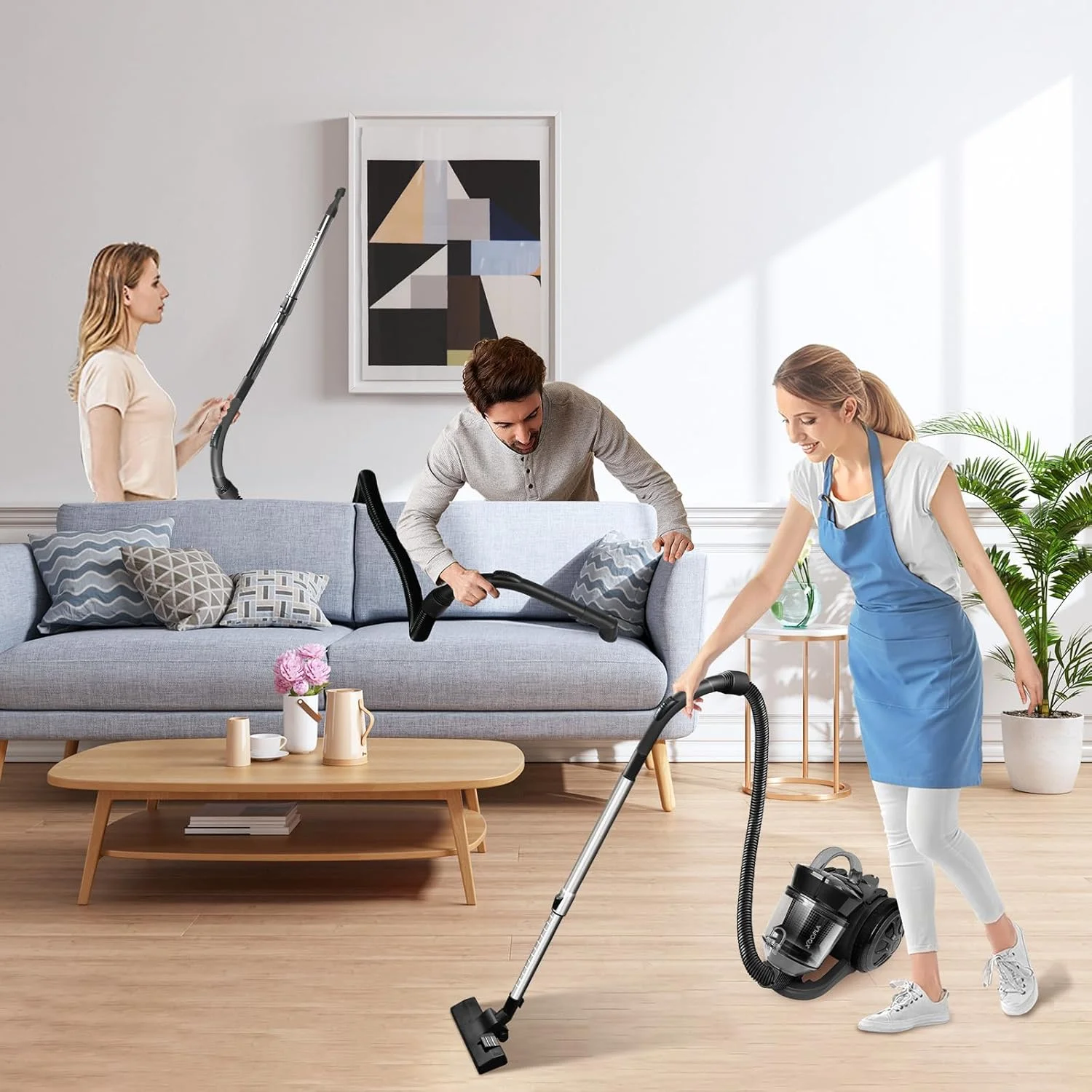 جاروبرقی کیسه ای بدون کیسه Xoopla 2200W، قدرت مکش قابل تنظیم 28Kpa، جاروبرقی سیمی 4.5 متری برای فرش، کاشی، کف سخت، ظرفیت گرد و غبار 2.2 لیتری، تخلیه آسان با رهاسازی تک دکمه ای جاروبرقی کیسه ای بدون کیسه Xoopla 2200W، قدرت مکش قابل تنظیم 28Kpa، جاروبرقی سیمی 4.5 متری برای فرش، کاشی، کف سخت، ظرفیت گرد و غبار 2.2 لیتری، تخلیه آسان با رهاسازی تک دکمه ای