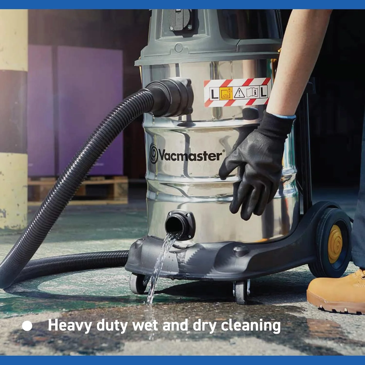 جاروبرقی صنعتی آب و خاک Vacmaster کلاس L، 240 ولت | جاروبرقی صنعتی تر و خشک با فیلتراسیون HEPA 13 برای مصارف تجاری و حرفه ای (30 لیتر)