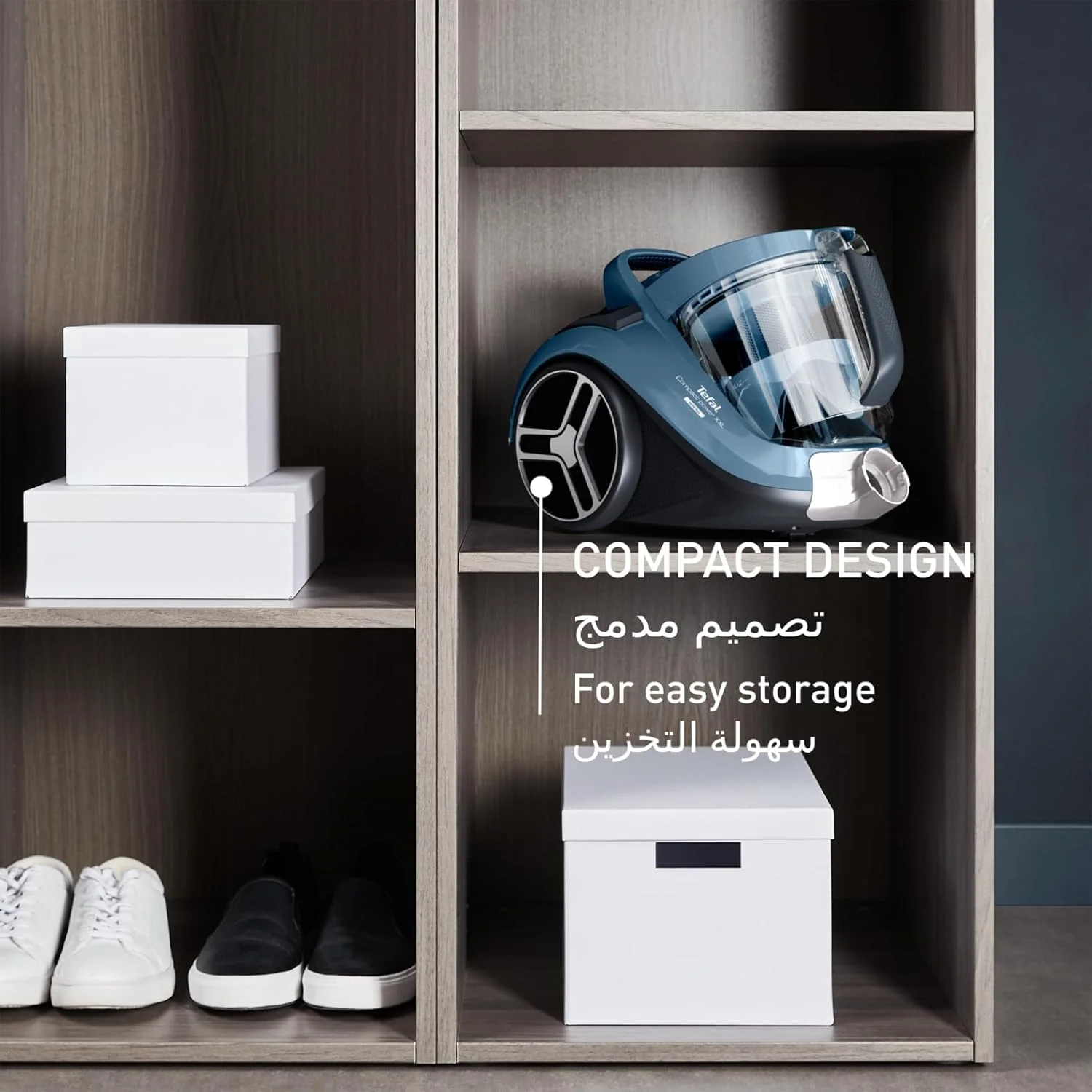 جاروبرقی بدون کیسه تفال مدل Compact Power XXL Animal Kit | جاروبرقی مخزنی | 900 وات | موتور کم مصرف | فیلتراسیون سیکلونیک پیشرفته 3 مرحله ای | TW4B71HA