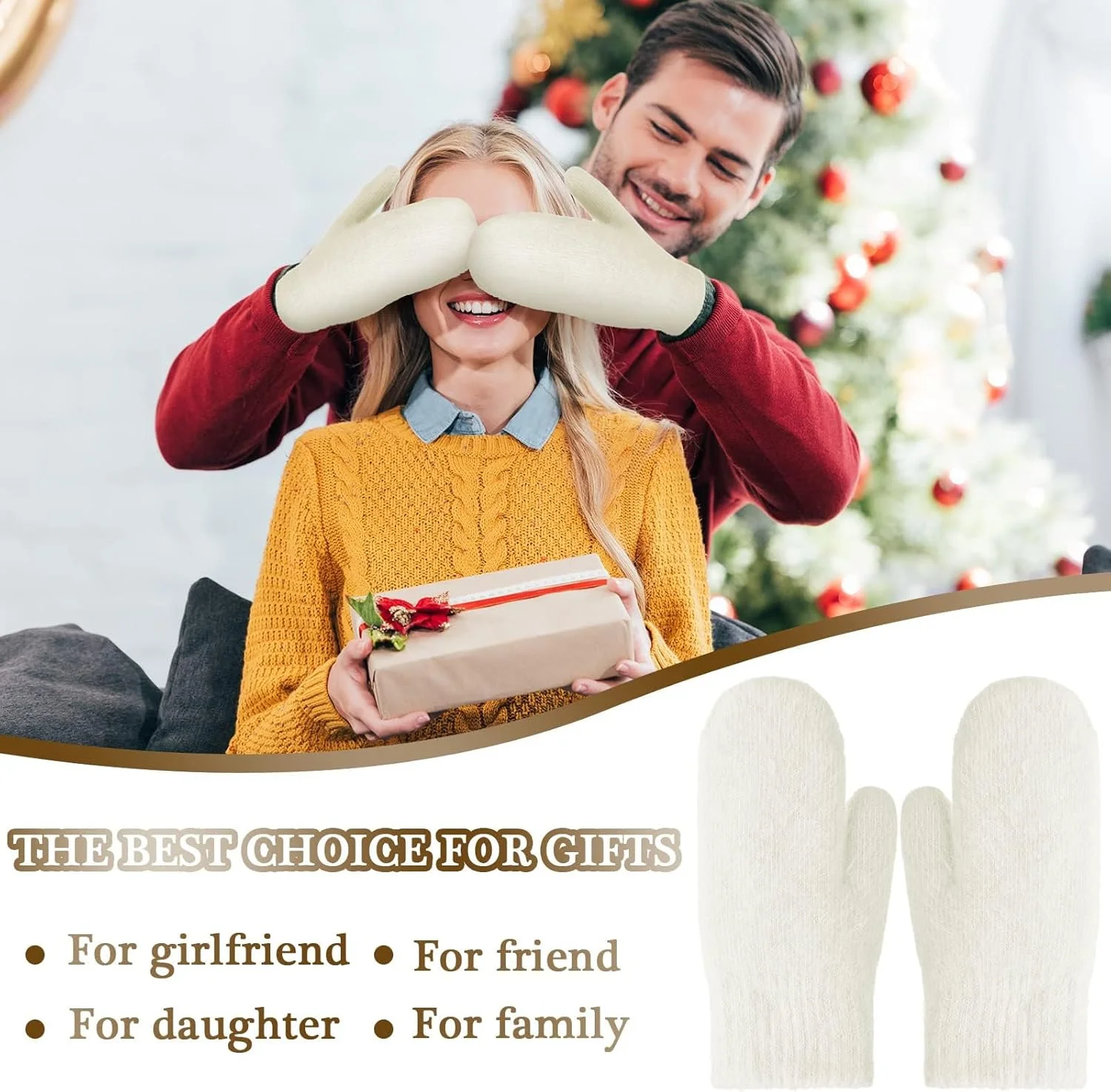 دستکش های بافتنی زنانه، دستکش های بافتنی ضخیم و راحت، دستکش های گرم زمستانی برای زنان، دستکش های گرم زمستانی، گرم کننده دست رنگ ثابت برای فعالیت های داخلی و خارجی، لوازم جانبی هدیه هوای سرد