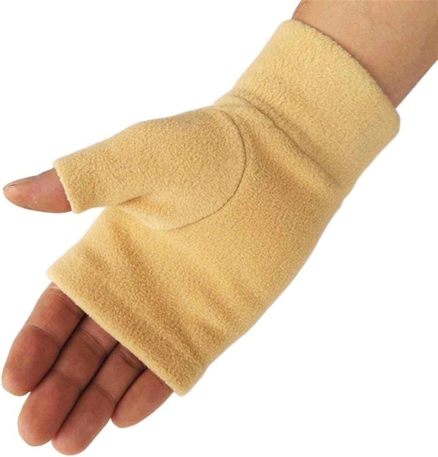 دستکش های زمستانی نیم انگشتی زنانه IXIETY مناسب دویدن و فیتنس، دستکش های پشمی تاچ اسکرین بدون انگشت گرم مردانه و زنانه، دستکش های مخملی ضد باد مناسب رانندگی