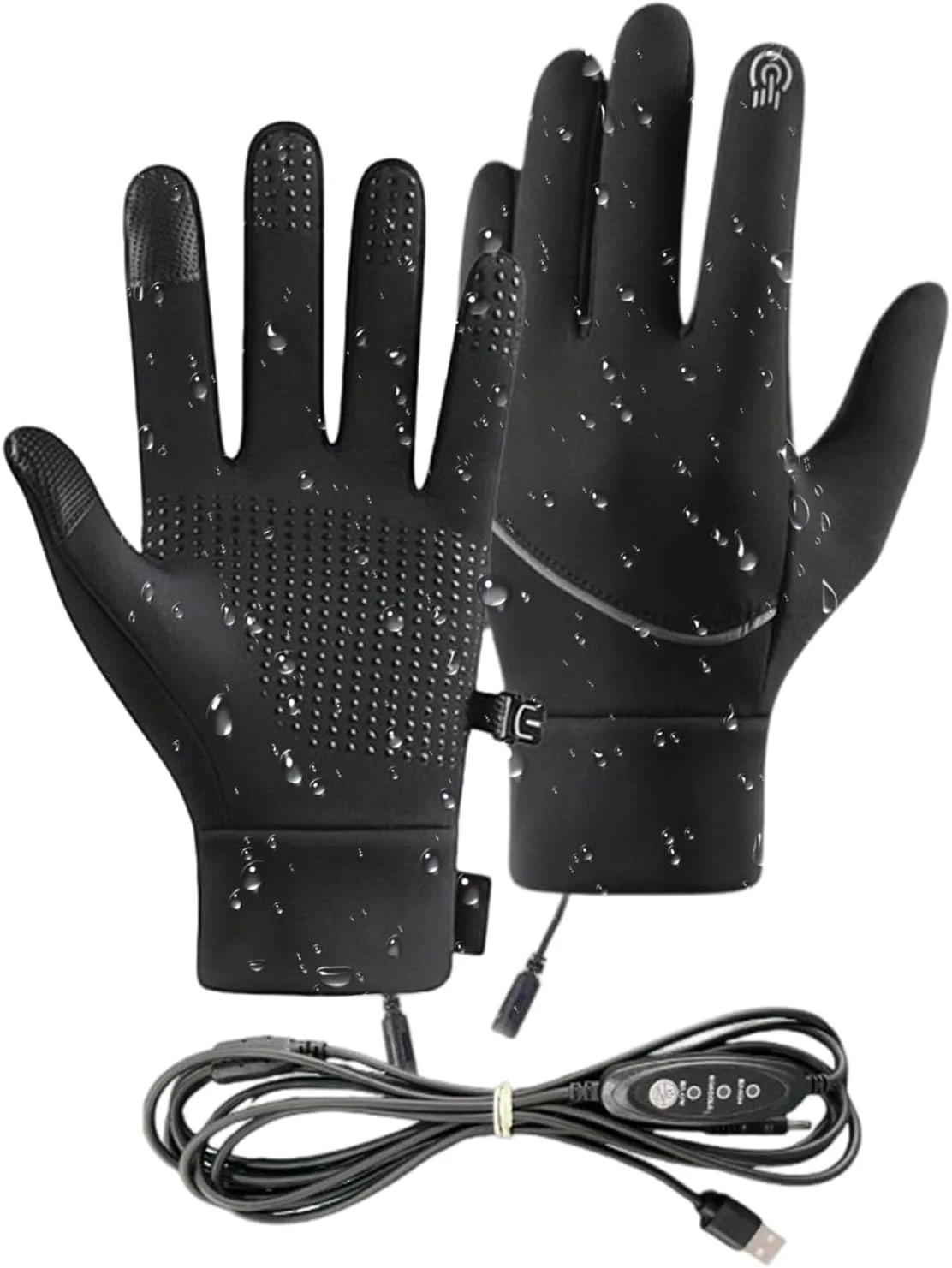 دستکش گرمایشی | دستکش های حرارتی USB برای هوای سرد، دستکش های حرارتی ضد باد و ضد آب با قابلیت لمسی برای زنان و مردان، مناسب دویدن، کوهنوردی، اسکی و فعالیت های زمستانی در فضای باز