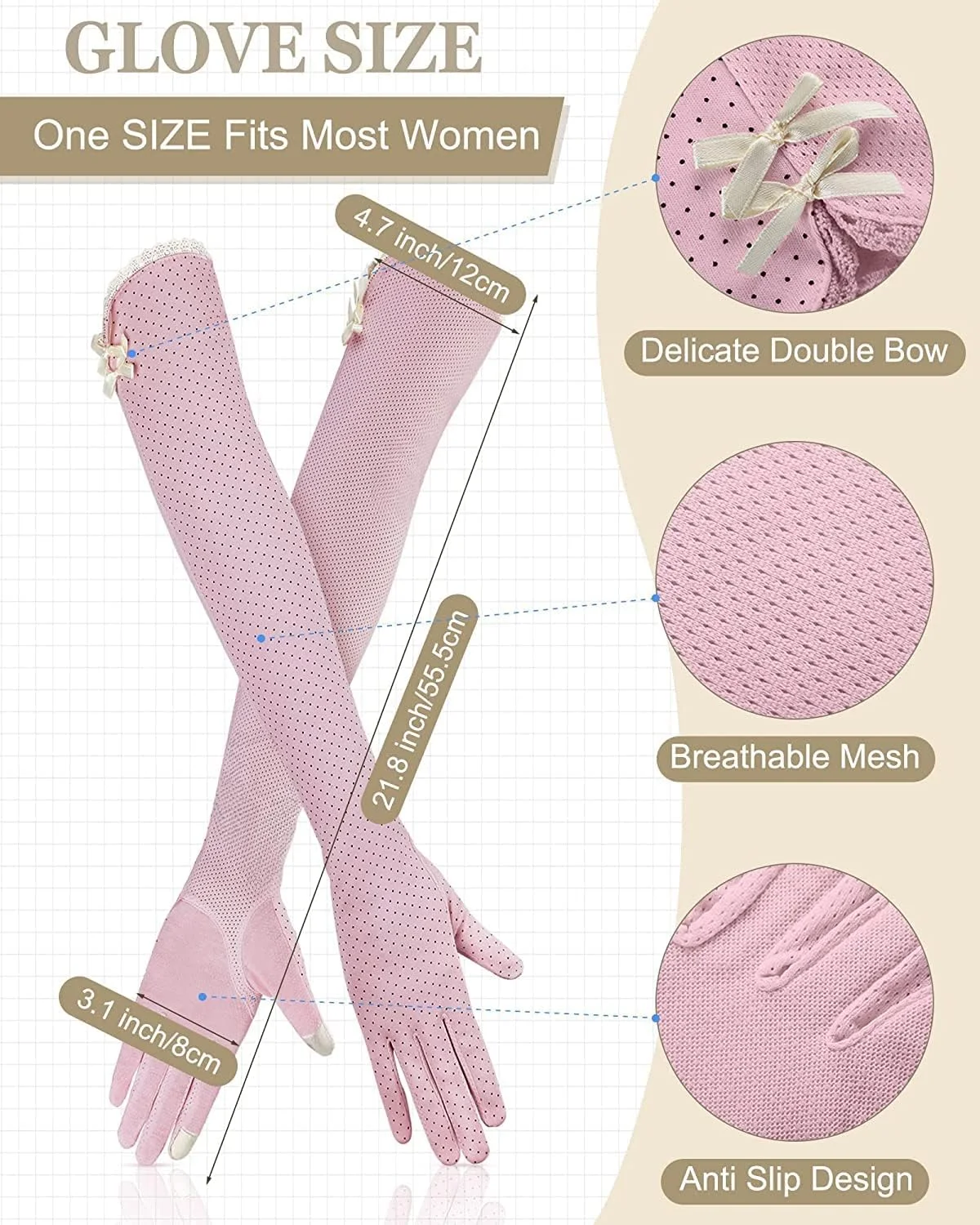 دستکش های بلند ضد آفتاب SYOSI زنانه، دستکش رانندگی ضد آفتاب، ضد لغزش، تمام انگشتی، محافظ بازو در برابر آفتاب برای ورزش های فضای باز، 3 جفت، M دستکش های بلند ضد آفتاب SYOSI زنانه، دستکش رانندگی ضد آفتاب، ضد لغزش، تمام انگشتی، محافظ بازو در برابر آفتاب برای ورزش های فضای باز، 3 جفت، M