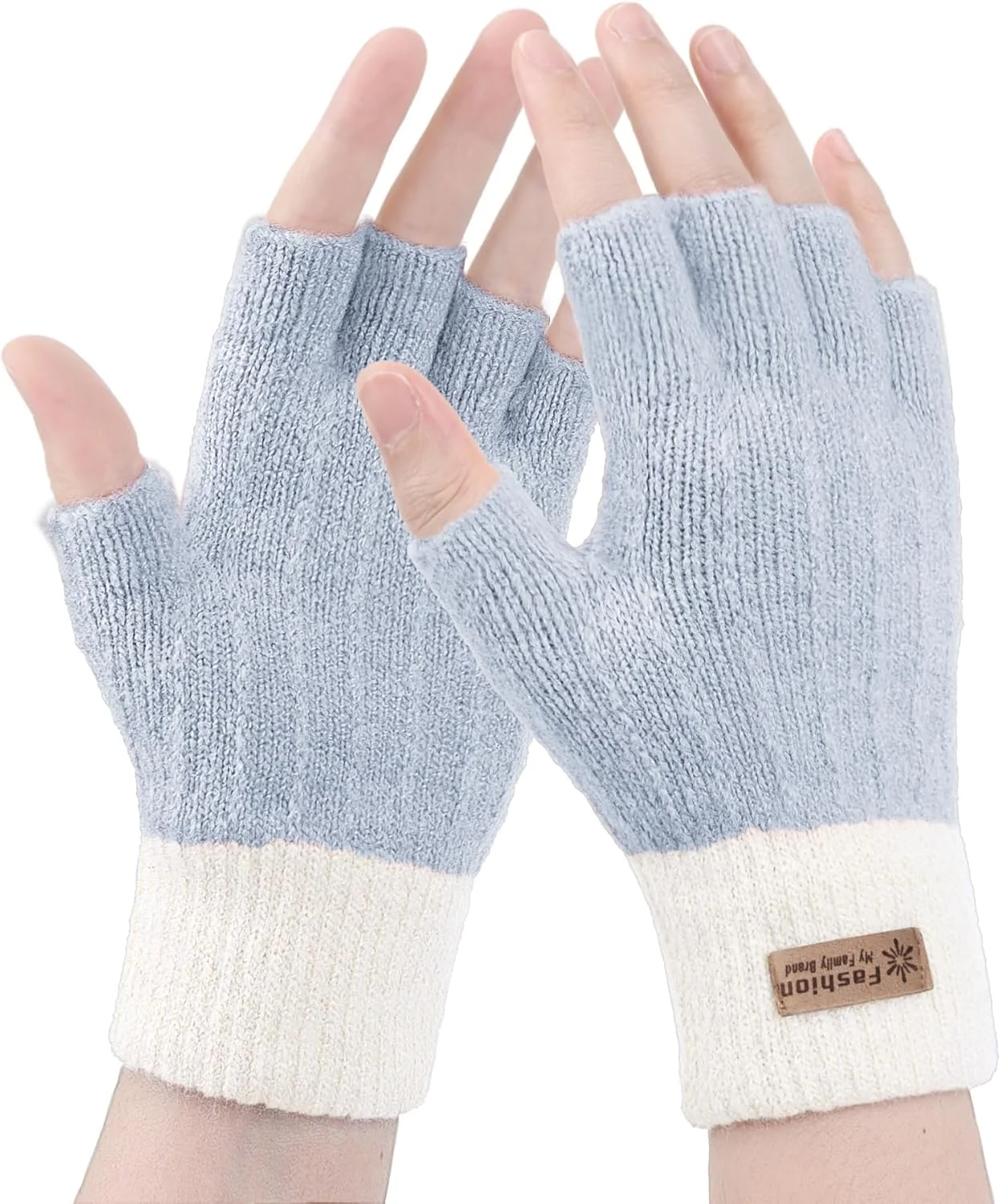 دستکش های بدون انگشت زنانه گرم - دستکش های حرارتی زمستانی بافتنی نرم نیم انگشتی برای تایپ، کار، رانندگی در هوای سرد دستکش های بدون انگشت زنانه گرم - دستکش های حرارتی زمستانی بافتنی نرم نیم انگشتی برای تایپ، کار، رانندگی در هوای سرد