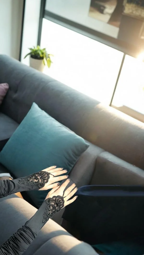 دستکش های اپرا Sweet seven Vintage Glamour: اکسسوری لباس فِلَپِر دهه 20، ظرافت بدون انگشت، طول آرنج ساتن کلاسیک برای زنان