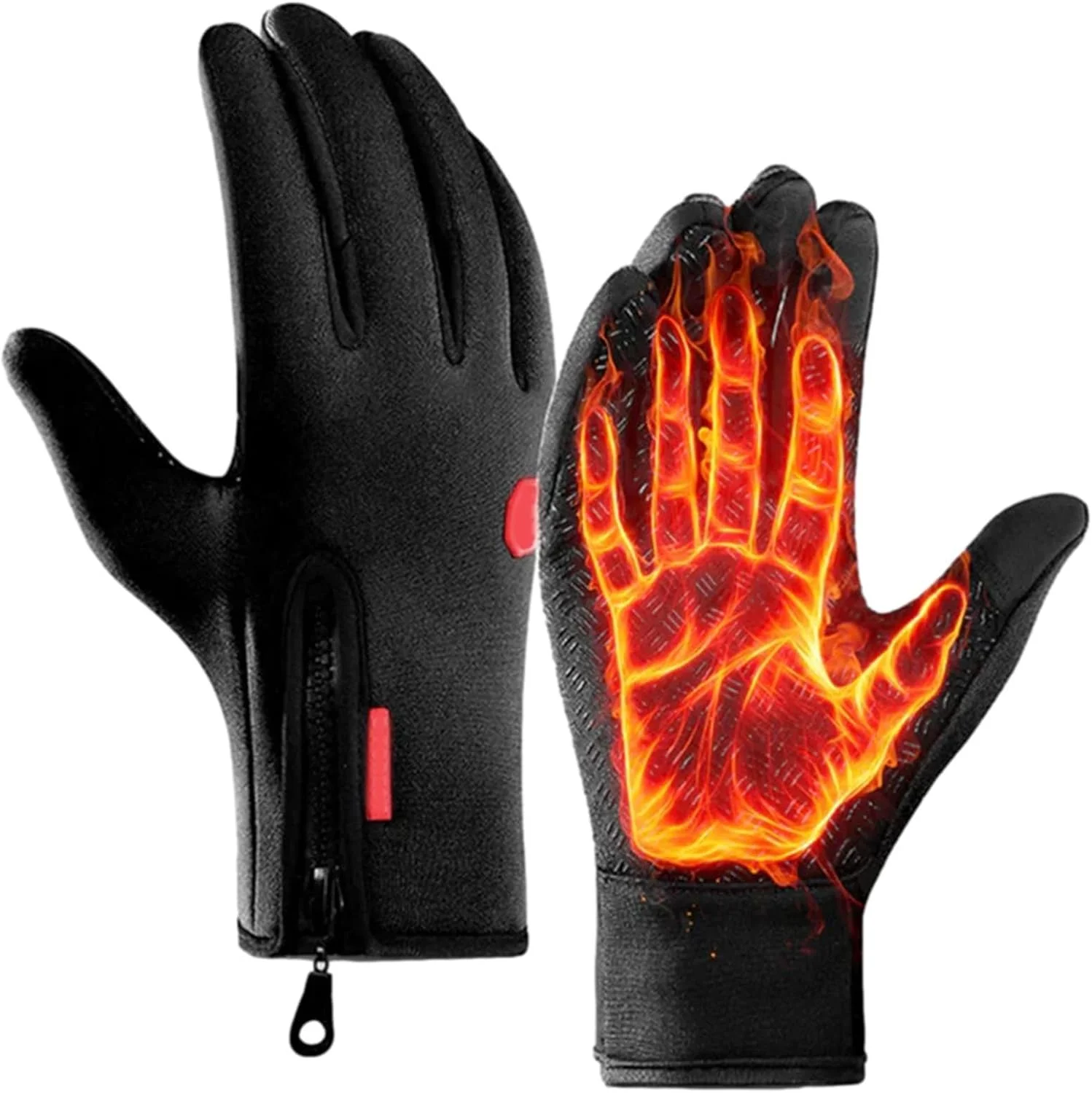 Gloves for Cold Weather Full Finger | Warm Gloves Hand Warmers | Touchscreen Waterproof Ergonomic Mitten Warmer for Hiking Snowboarding Skiing Cycling Sports Working Sledding
