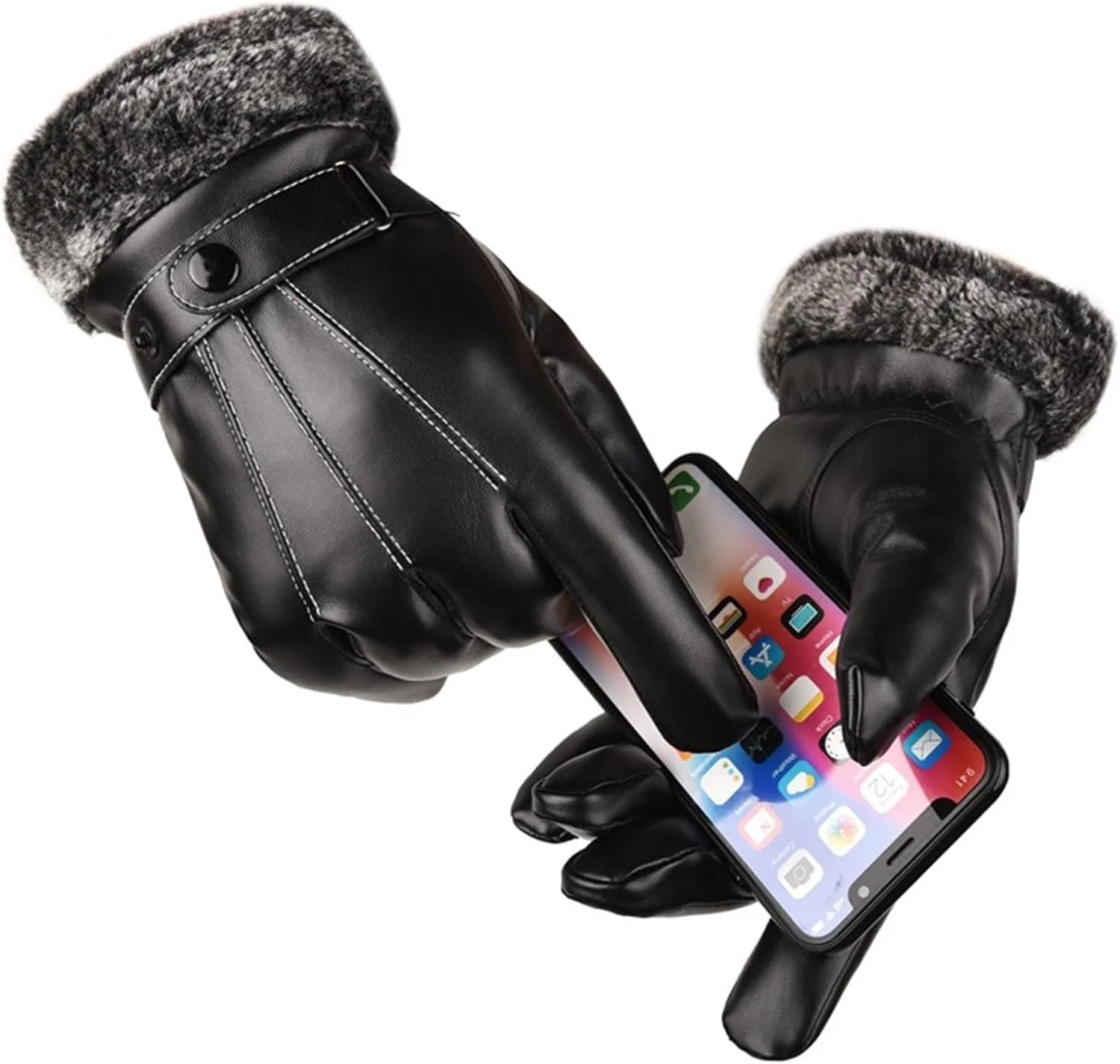 دستکش زنانه YWLETO مخمل ضخیم پاییزی و زمستانی گرم، دستکش های صفحه لمسی دستکش زنانه YWLETO مخمل ضخیم پاییزی و زمستانی گرم، دستکش های صفحه لمسی