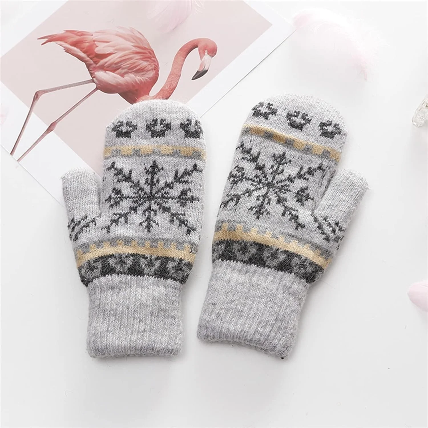 دستکش زنانه YWLETO دستکش های ضخیم و مخملی دولایه گرم ضد سرما مناسب فضای باز برای زنان