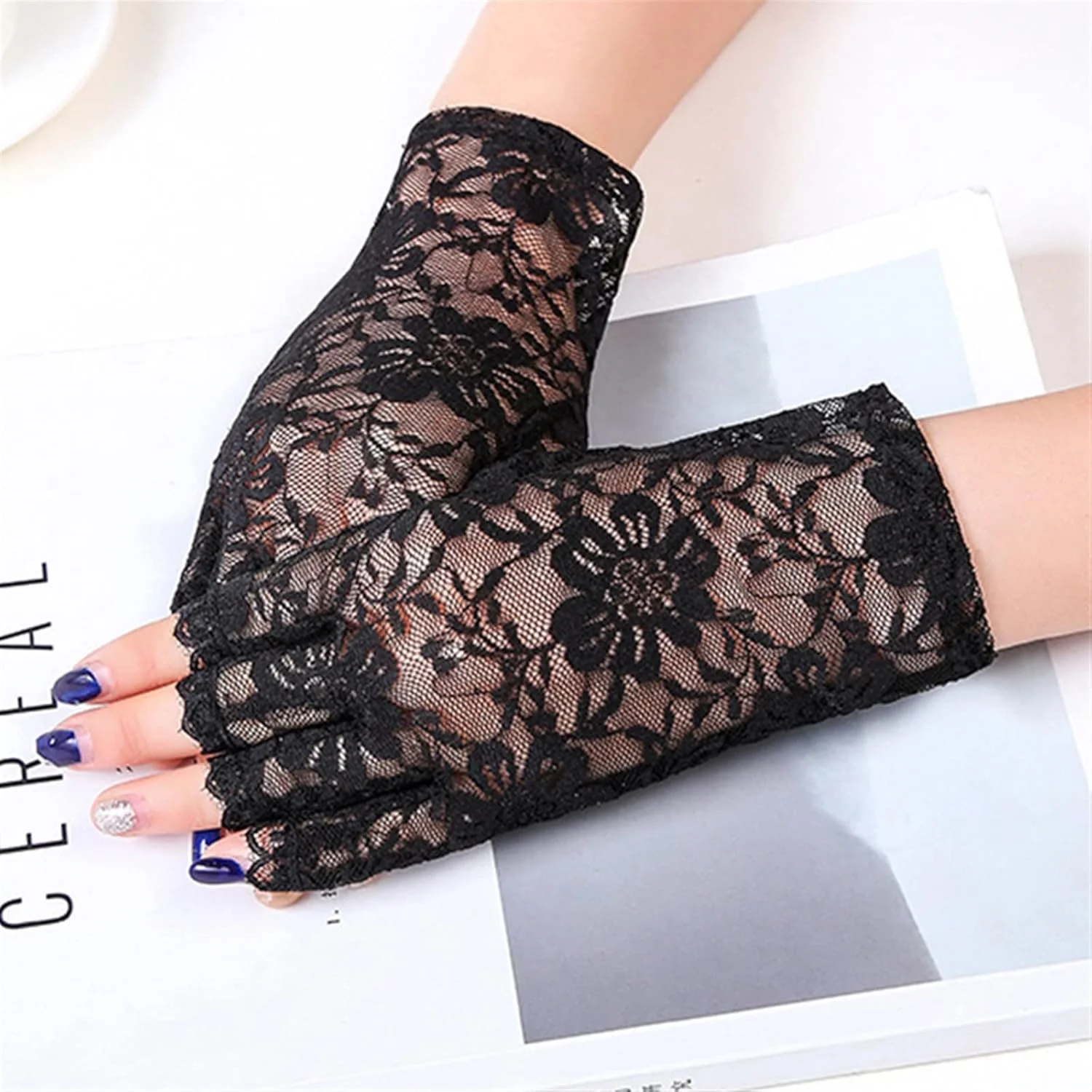 دستکش زنانه YWLETO، دستکش های کوتاه ضد آفتاب، دستکش های بدون انگشت، دستکش های بهاری و تابستانی، دستکش های نیمه انگشتی زنانه