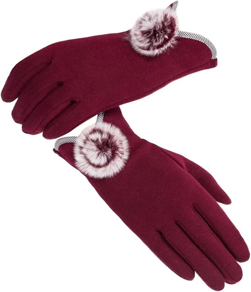 دستکش های لمسی زنانه YWLETO مناسب پاییز و زمستان برای گرم نگه داشتن دست، دستکش های مچی، دستکش های ضد باد رانندگی برای زنان (رنگ: آبی تیره)