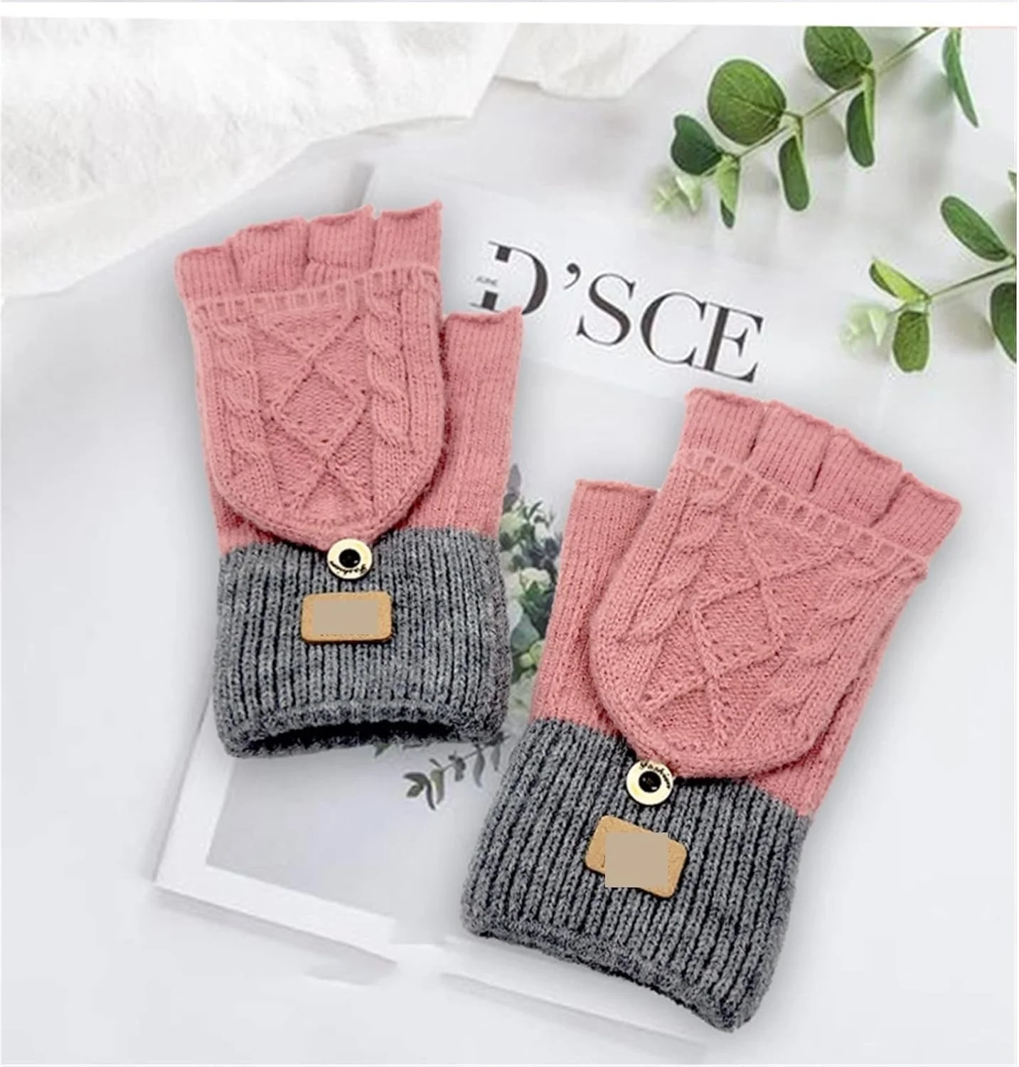 دستکش های زمستانی YWLETO دستکش های نیم انگشتی دستکش های گرم ضد سرما زنانه دستکش های بدون انگشت زنانه