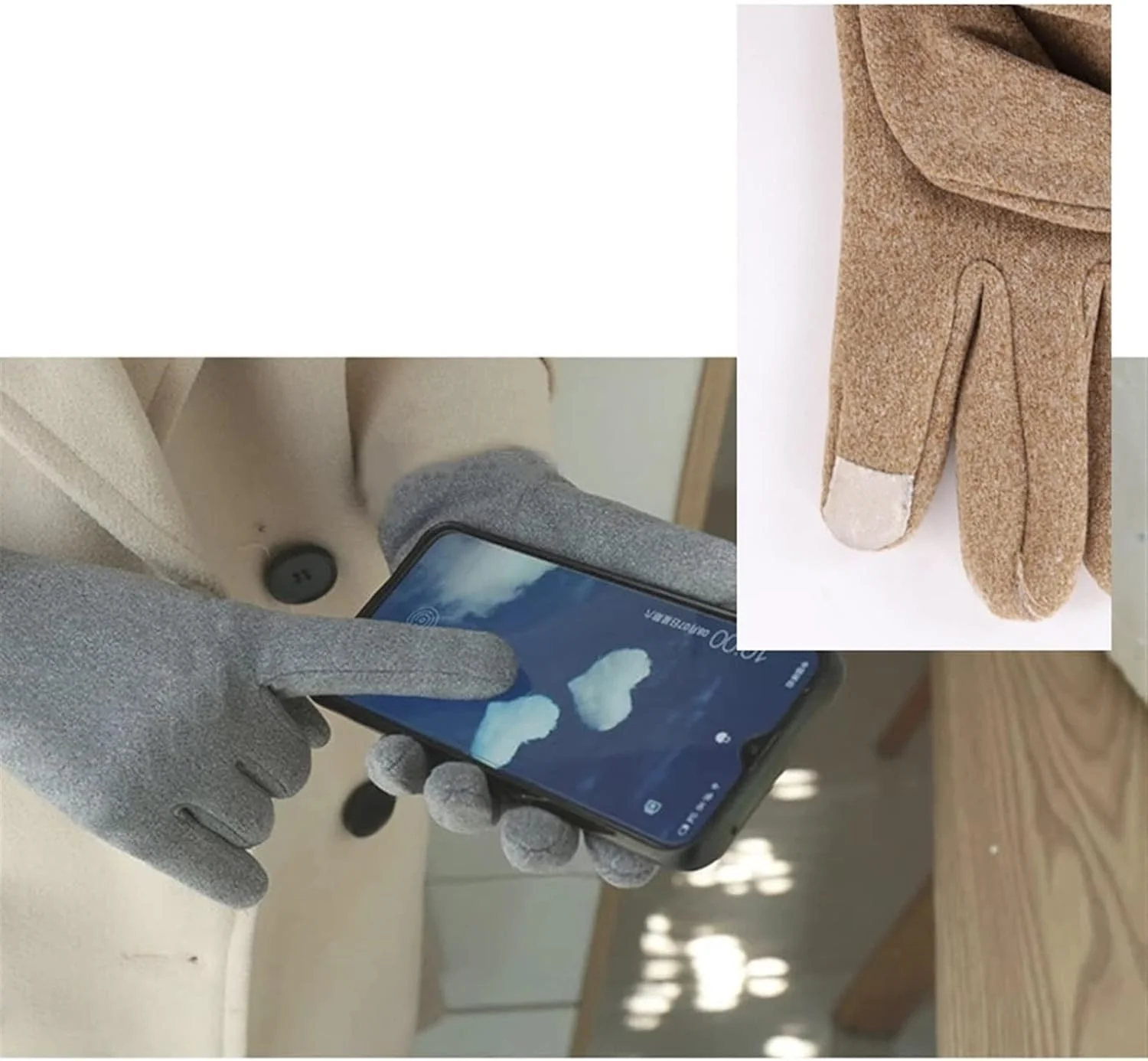 دستکش زمستانی زنانه YWLETO، دستکش های رانندگی ضد باد صفحه لمسی گرم نگهدارنده دستکش و پاپوش زنانه