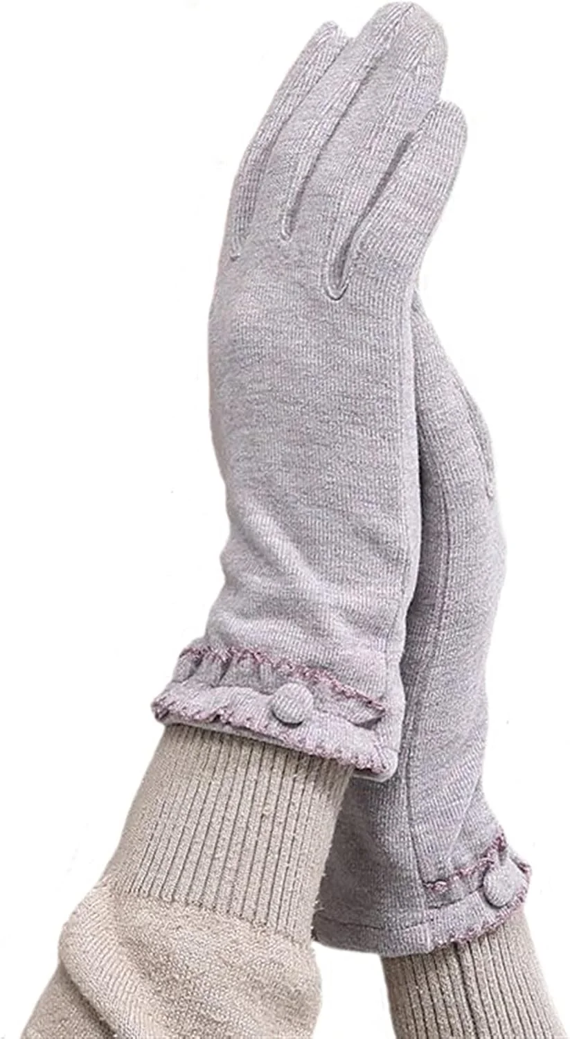 دستکش های زنانه YWLETO زمستانی گرم، نازک، راحت، مخملی، مناسب رانندگی و استفاده از صفحه لمسی