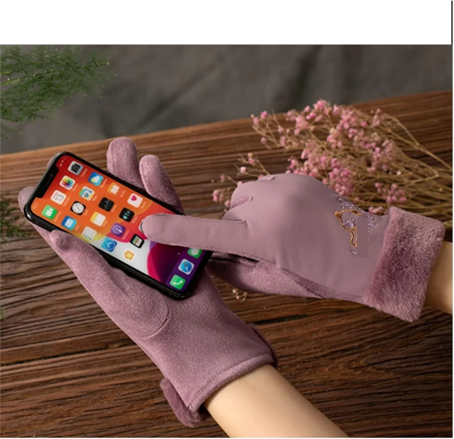 دستکش YWLETO، گرم، مخمل خواب دار، صفحه لمسی زیبا، ضد باد، زمستانی زنانه، ضد لغزش، دستکش دوچرخه سواری زنانه دستکش YWLETO، گرم، مخمل خواب دار، صفحه لمسی زیبا، ضد باد، زمستانی زنانه، ضد لغزش، دستکش دوچرخه سواری زنانه