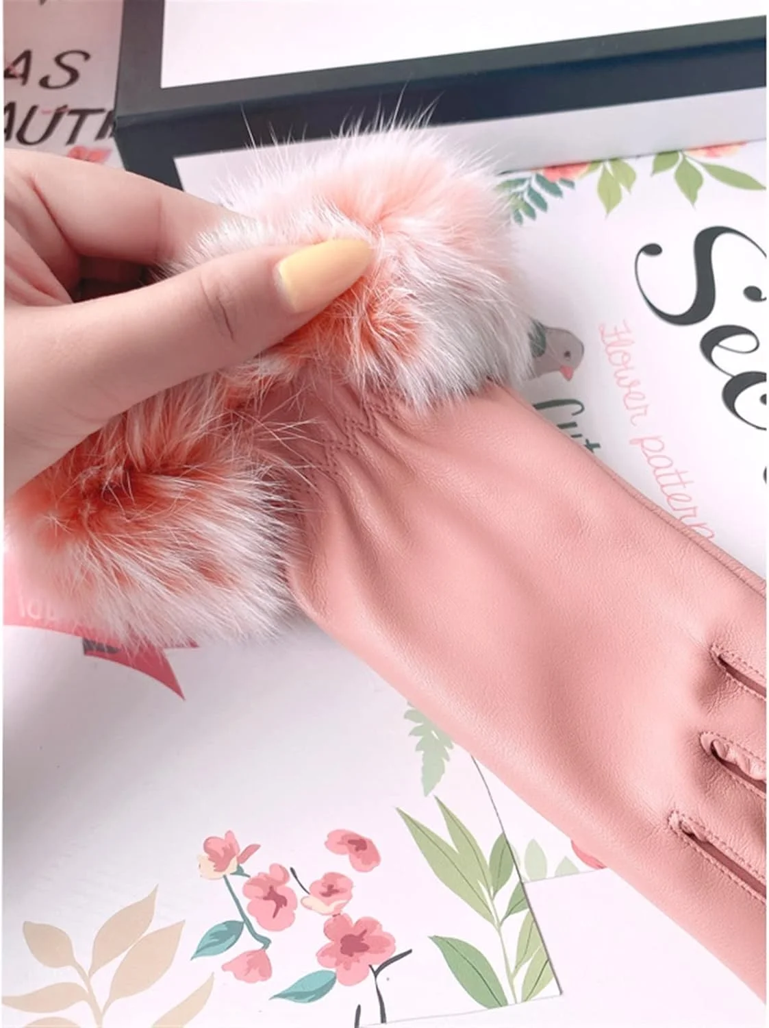 دستکش زنانه YWLETO، گرم، ضد سرما و ضد آب، صفحه لمسی، ضد باد، مناسب دوچرخه سواری در زمستان