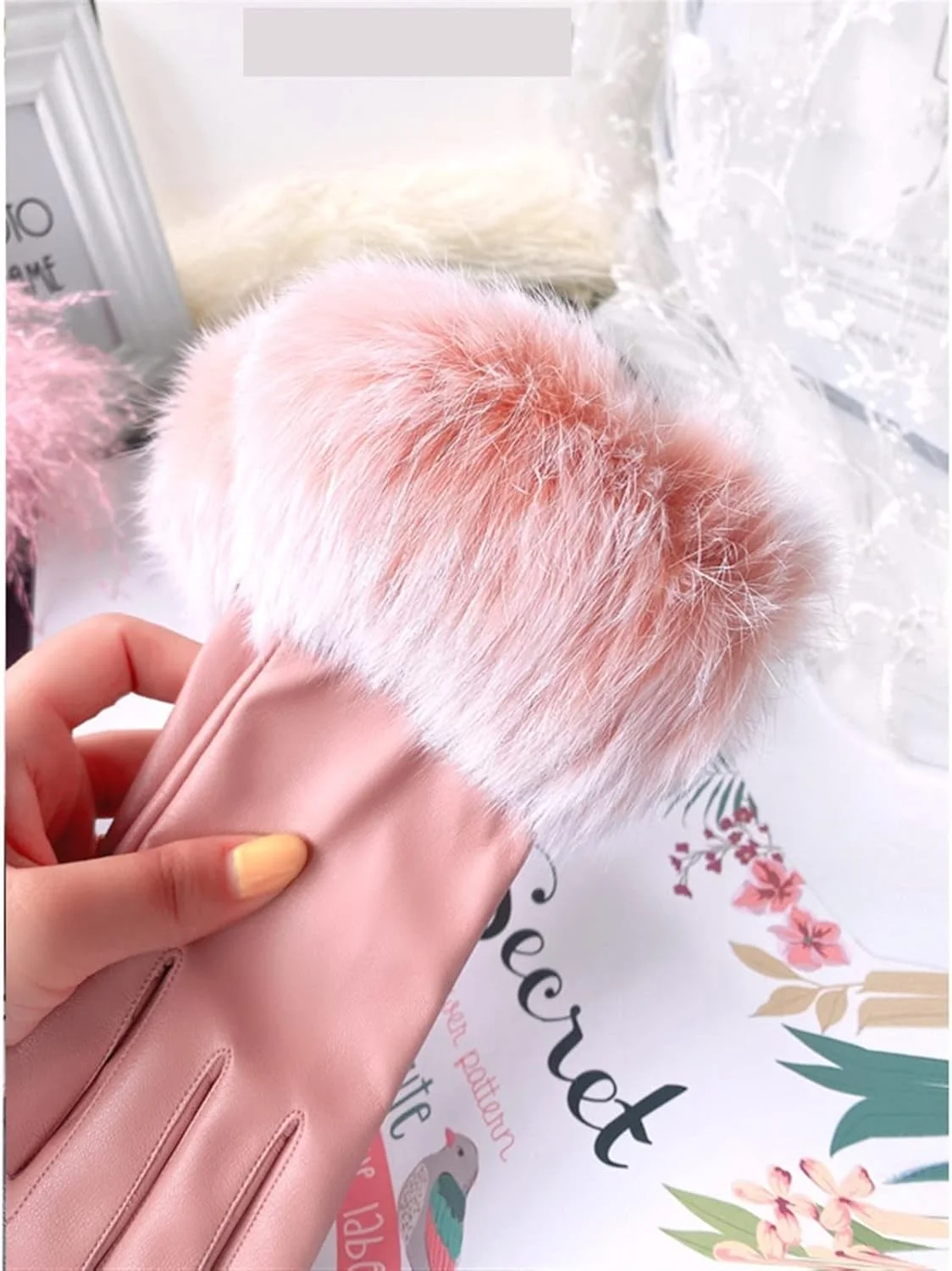 دستکش زنانه YWLETO، گرم، ضد سرما و ضد آب، صفحه لمسی، ضد باد، مناسب دوچرخه سواری در زمستان