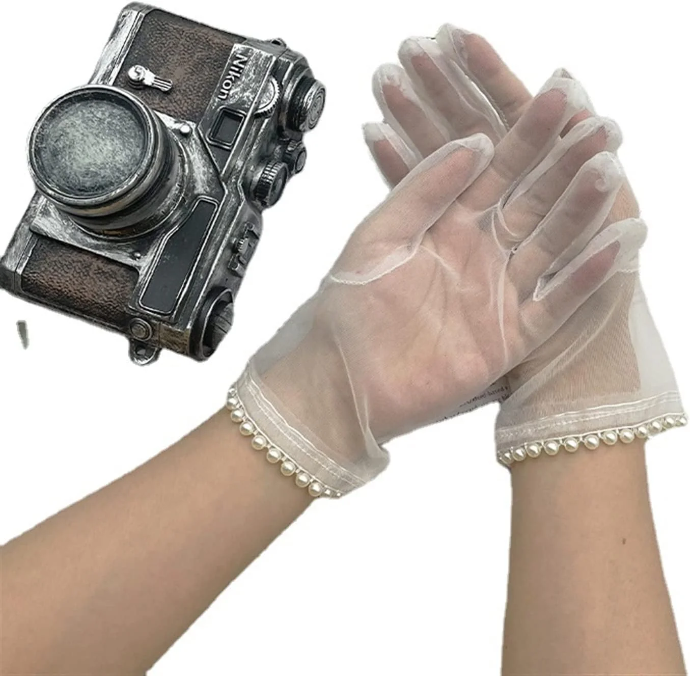 دستکش های توری صفحه لمسی YWLETO، دستکش و نیم انگشتی لباس تابستانی زنانه