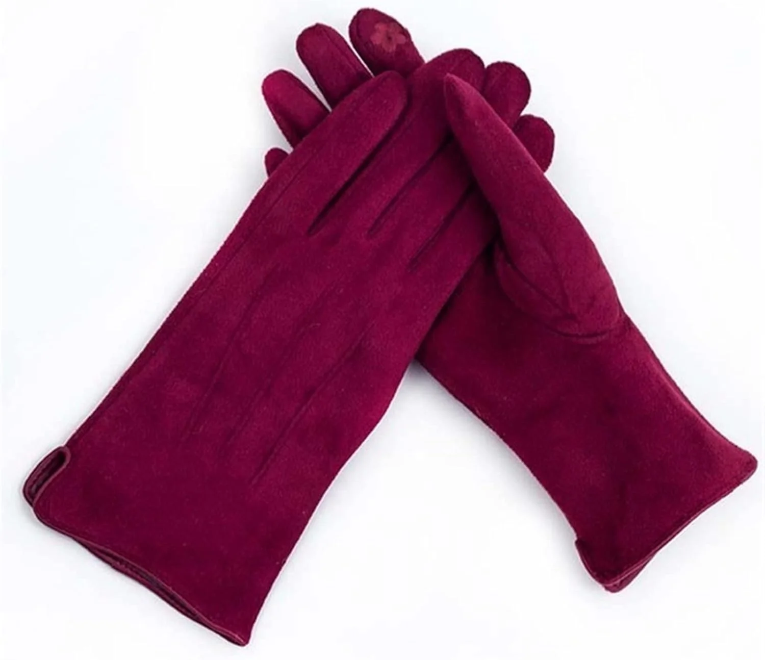 دستکش های زمستانی پشمی ضخیم گرم زنانه YWLETO، دستکش های تمام انگشتی ضد باد مناسب رانندگی و استفاده از صفحه لمسی. دستکش های زنانه (رنگ: آبی تیره، سایز: تک سایز)