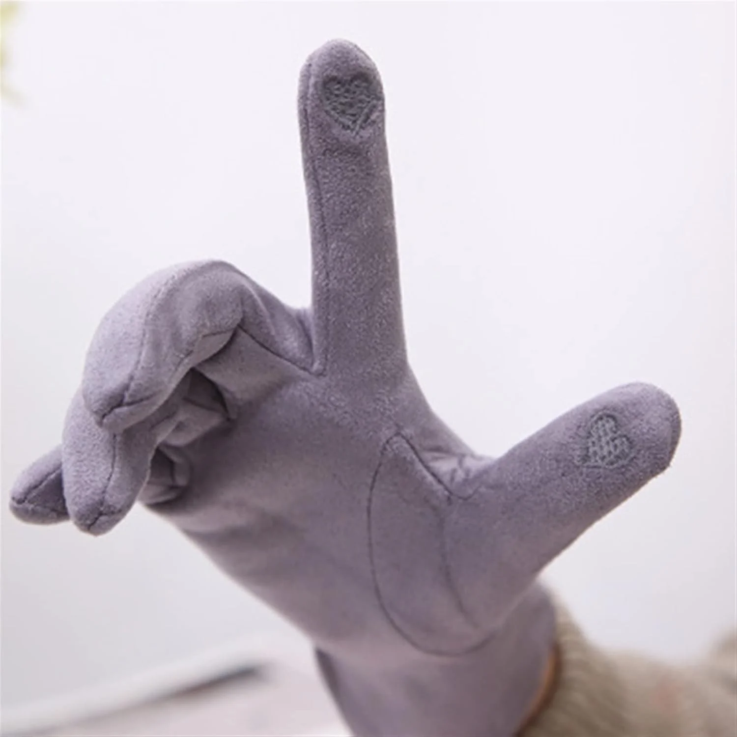 YWLETO دستکش های زمستانی زنانه پشمی ضخیم گرم، دستکش های تمام انگشتی ضد باد مناسب رانندگی و استفاده از صفحه لمسی. دستکش های زنانه (رنگ: Hortel، سایز: تک سایز)