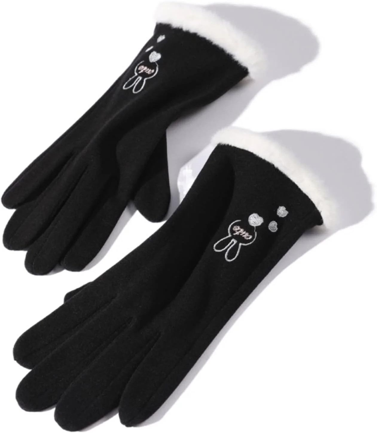 دستکش های زنانه YWLETO، گرم، ضد باد، ضخیم، مناسب برای دوچرخه سواری و دارای قابلیت استفاده از صفحه لمسی