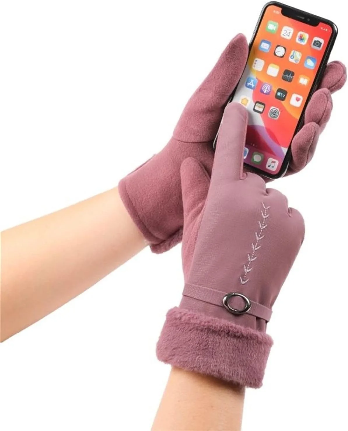 دستکش زنانه YWLETO مناسب پاییز و زمستان، ضخیم، گرم، ضد آب، ضد باد، با پارچه ای با حس پوست، زیبا، مناسب رانندگی و موتورسواری برای بانوان دستکش زنانه YWLETO مناسب پاییز و زمستان، ضخیم، گرم، ضد آب، ضد باد، با پارچه ای با حس پوست، زیبا، مناسب رانندگی و موتورسواری برای بانوان