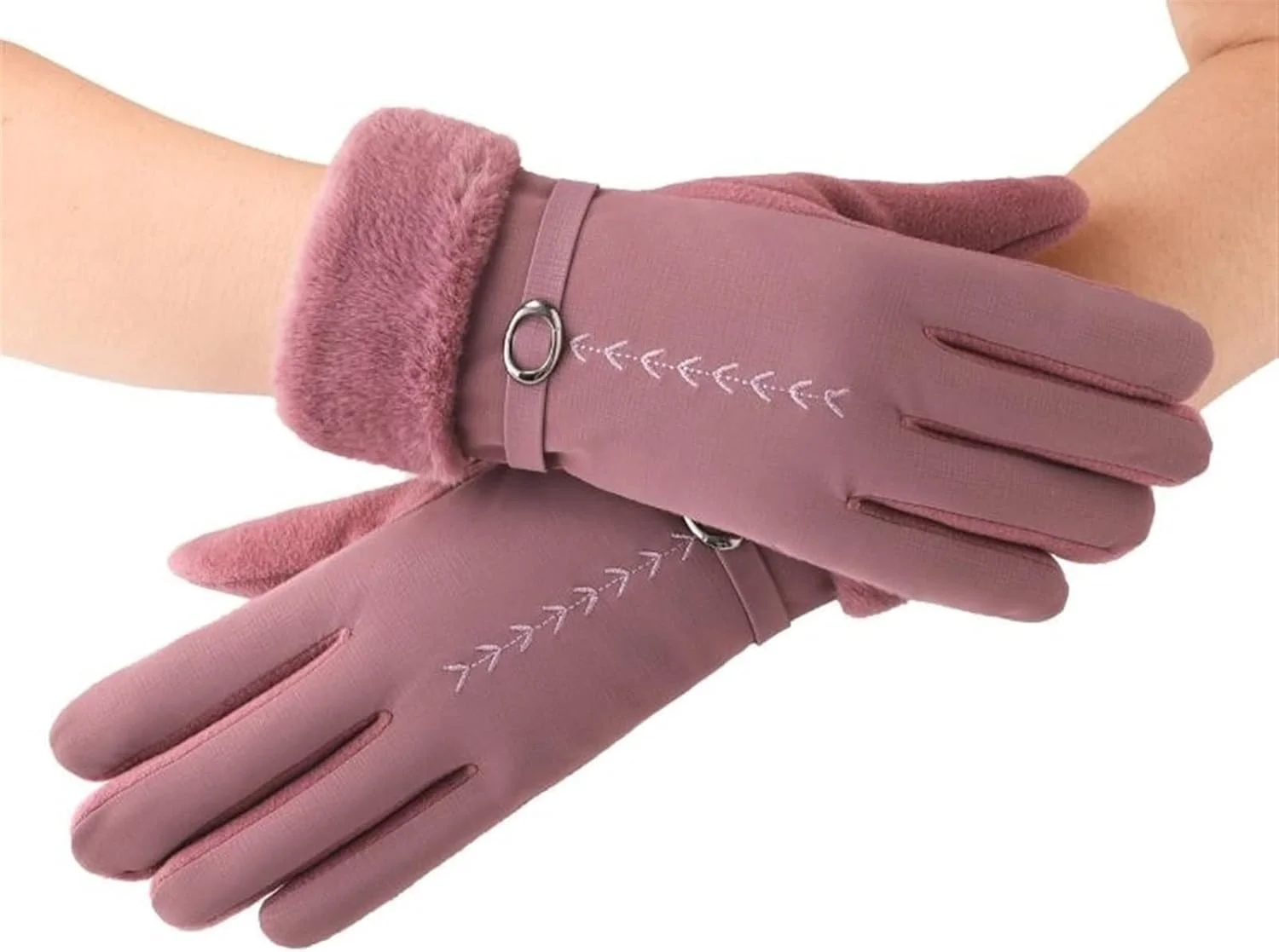 دستکش زنانه YWLETO مناسب پاییز و زمستان، ضخیم، گرم، ضد آب، ضد باد، با پارچه ای با حس پوست، زیبا، مناسب رانندگی و موتورسواری برای بانوان دستکش زنانه YWLETO مناسب پاییز و زمستان، ضخیم، گرم، ضد آب، ضد باد، با پارچه ای با حس پوست، زیبا، مناسب رانندگی و موتورسواری برای بانوان