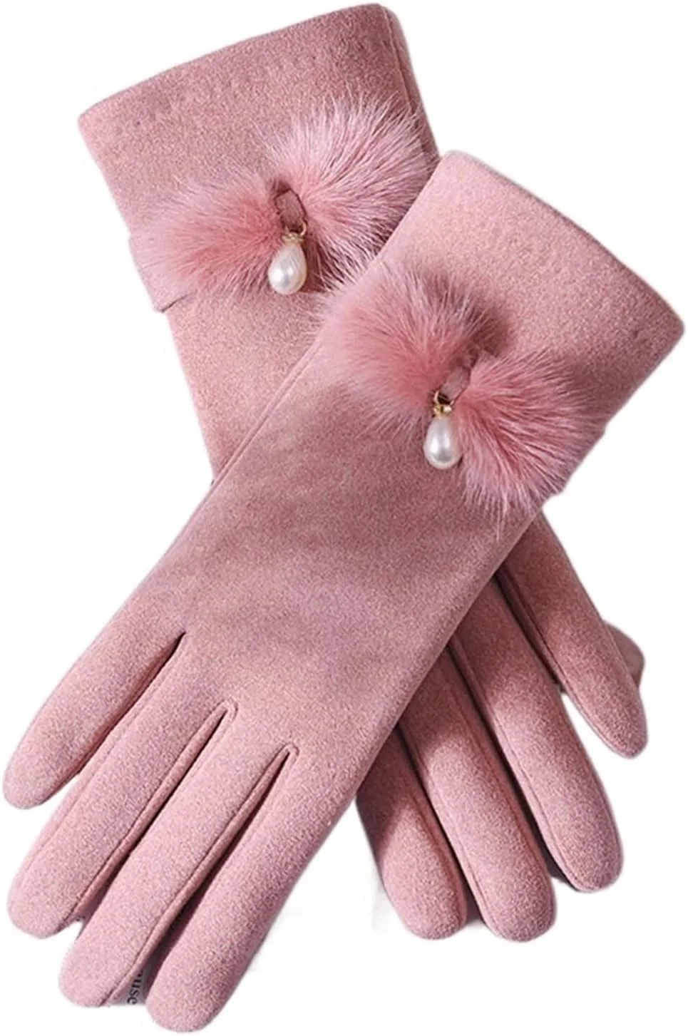 دستکش های گرم زنانه YWLETO مناسب پاییز و زمستان، دستکش های انگشتی ضخیم و کرکی، مناسب برای استفاده از صفحه لمسی، دستکش های ضخیم مناسب برای فعالیت های خارج از منزل و رانندگی بانوان