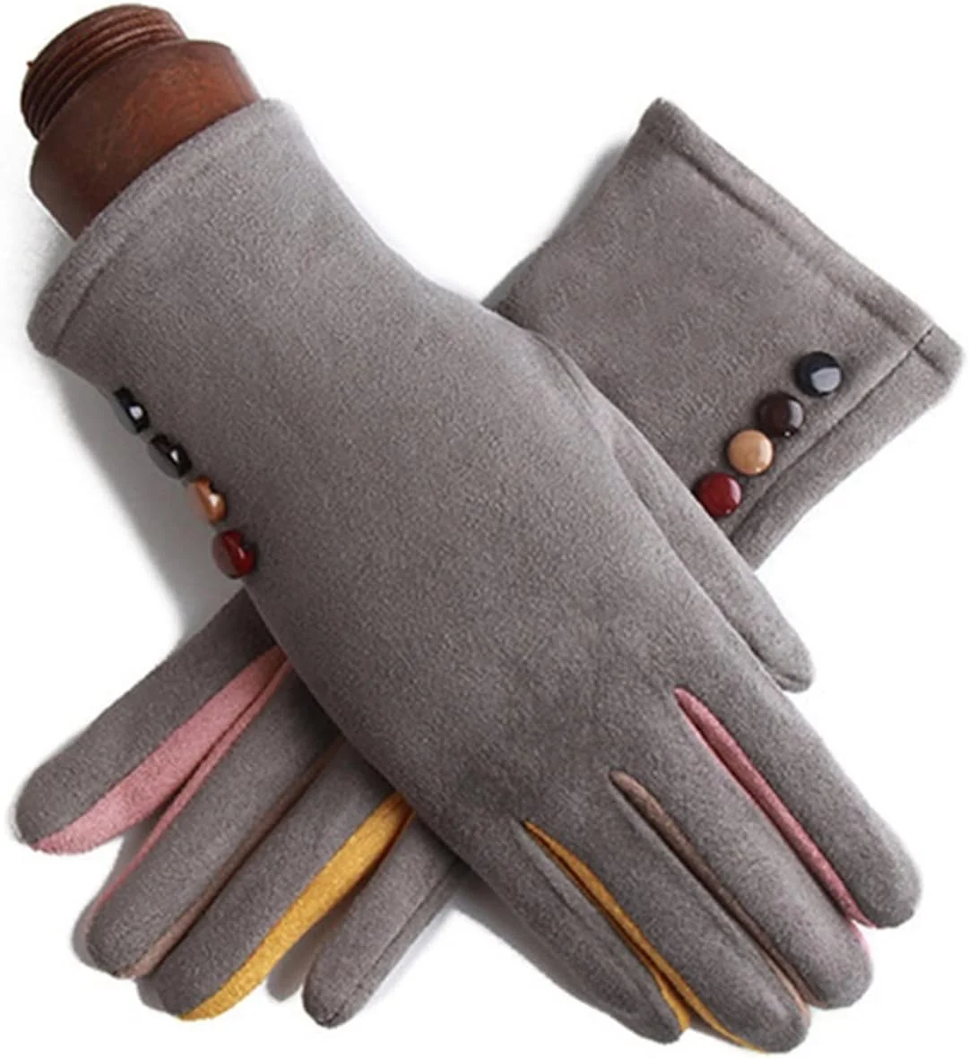 دستکش های زنانه YWLETO ضخیم شده گرم سواری در فضای باز دستکش های چند منظوره صفحه لمسی زنانه در دستکش های زمستانی برای زنان