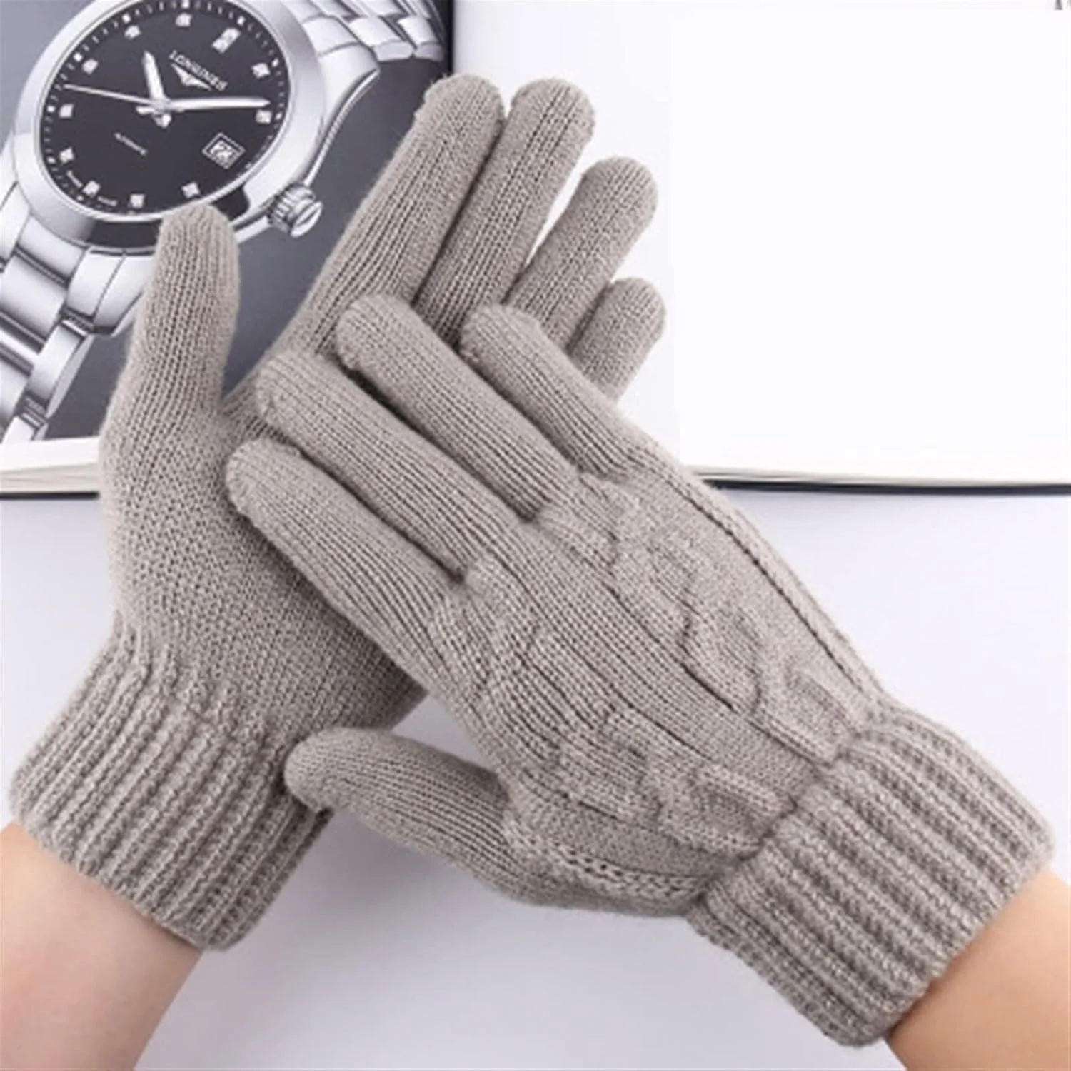 دستکش های ضخیم و گرم زنانه YWLETO مناسب پاییز و زمستان، ضد سرما، دارای قابلیت استفاده از صفحه لمسی، مناسب دوچرخه سواری در فضای باز