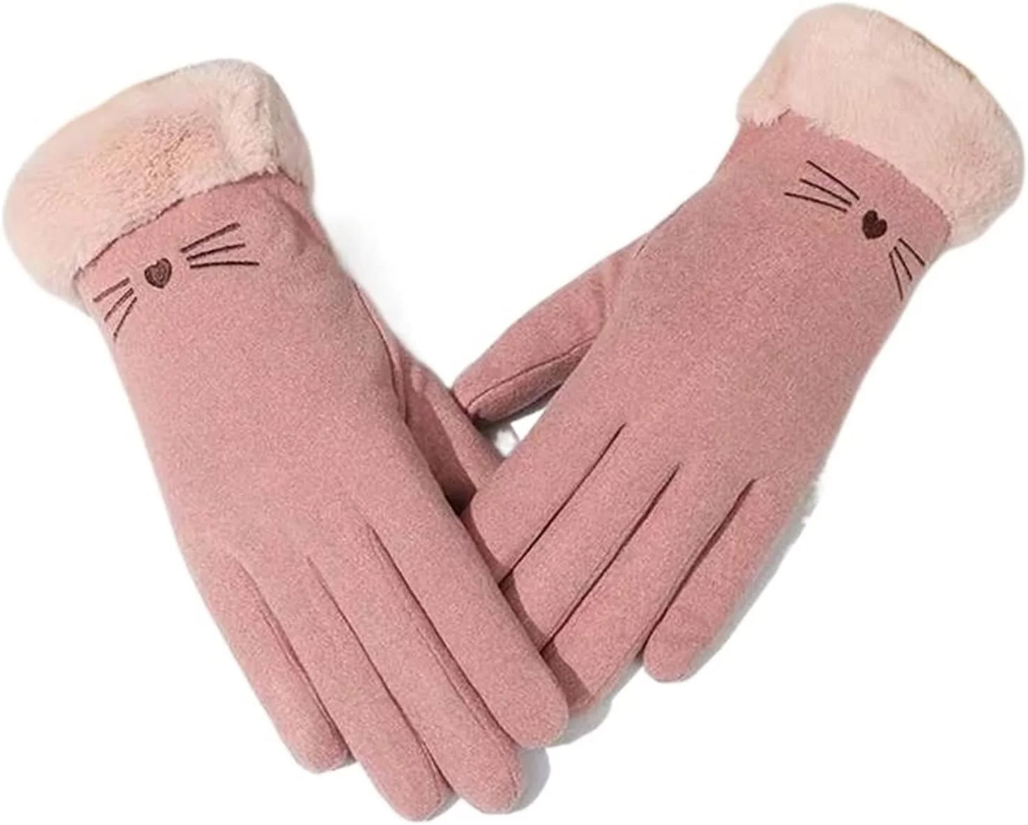 دستکش های زنانه YWLETO گرم، ضد سرما، صفحه لمسی، مخملی، ضخیم، مناسب دوچرخه سواری، ضد باد، دستکش های زنانه