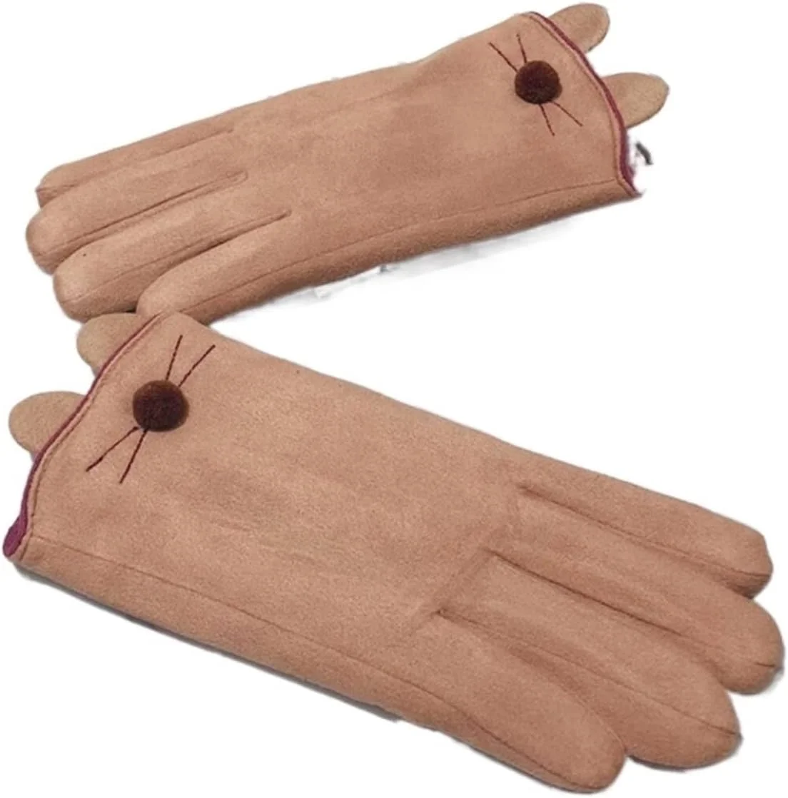 دستکش های زمستانی YWLETO زنانه مخملی ضخیم گرم مناسب رانندگی پاییز و زمستان، پنج انگشتی، قابلیت لمس صفحه نمایش، دستکش زنانه