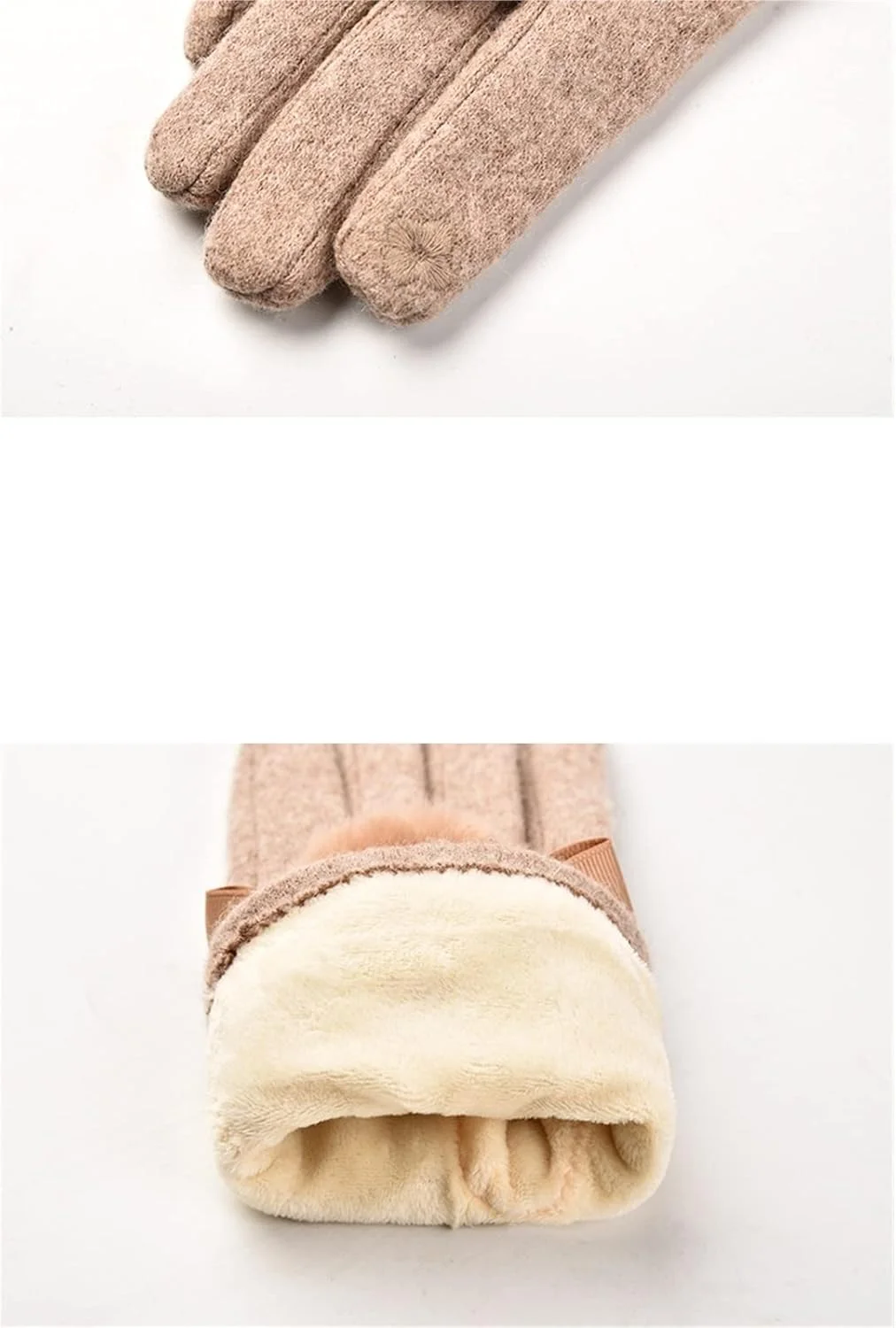 دستکش های زنانه YWLETO مناسب فصل زمستان، دارای قابلیت استفاده از صفحه لمسی، دستکش های ضخیم و گرم مناسب برای دوچرخه سواری و رانندگی