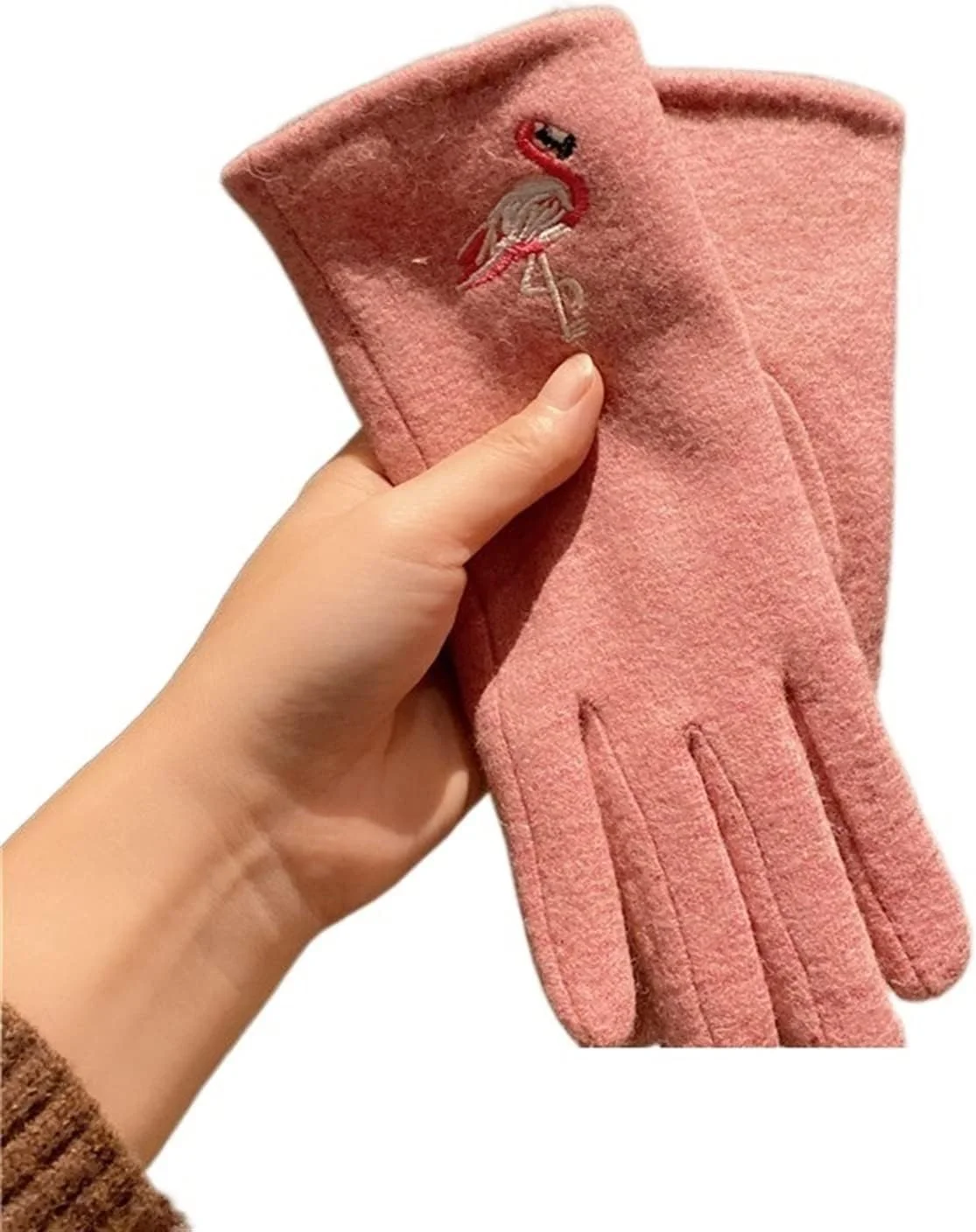 دستکش های پنج انگشتی YWLETO، دستکش های حرارتی ضخیم و مخملی، مناسب برای دوچرخه سواری و رانندگی، دارای قابلیت استفاده از صفحه لمسی، دستکش های پاییزی و زمستانی زنانه