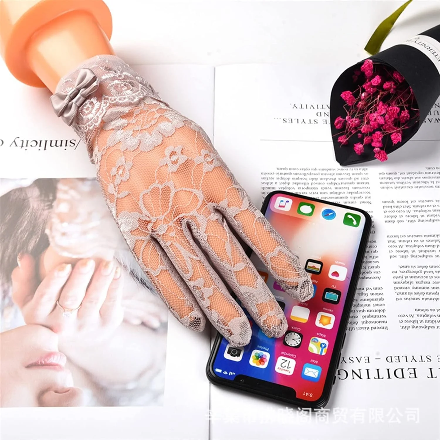 دستکش ضد آفتاب YWLETO زنانه، دستکش های پاییزی، دستکش های نازک رانندگی تابستانی، دستکش های ضد آفتاب کوتاه زنانه