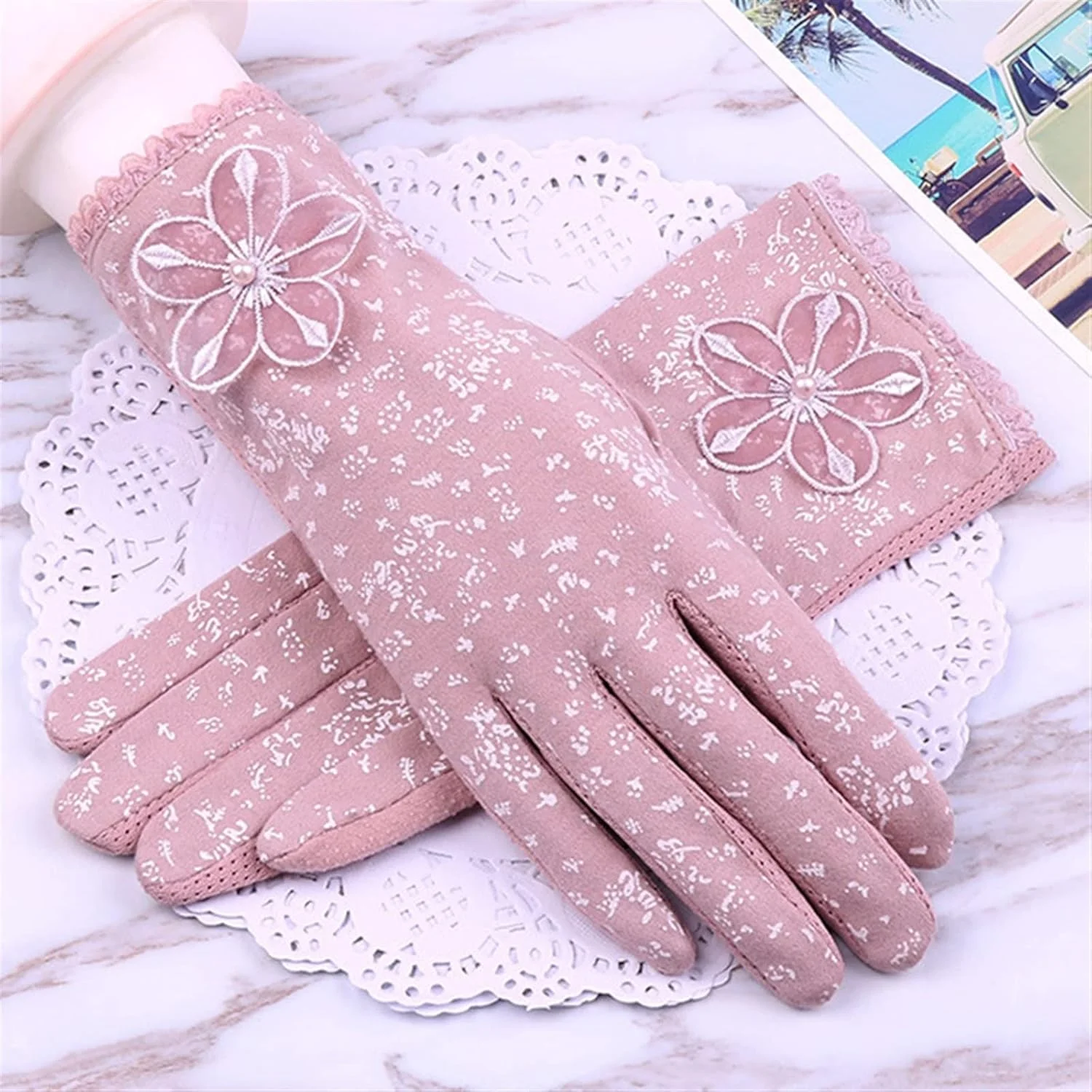 دستکش های زنانه YWLETO مناسب بهار و تابستان، نازک، ضد آفتاب، مناسب رانندگی در فضای باز، جذب کننده عرق و تنفسی
