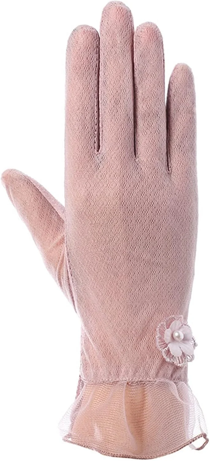 دستکش های ضد آفتاب YWLETO زنانه مناسب رانندگی در تابستان، دستکش های کوتاه و نازک ضد لغزش با قابلیت استفاده از صفحه لمسی
